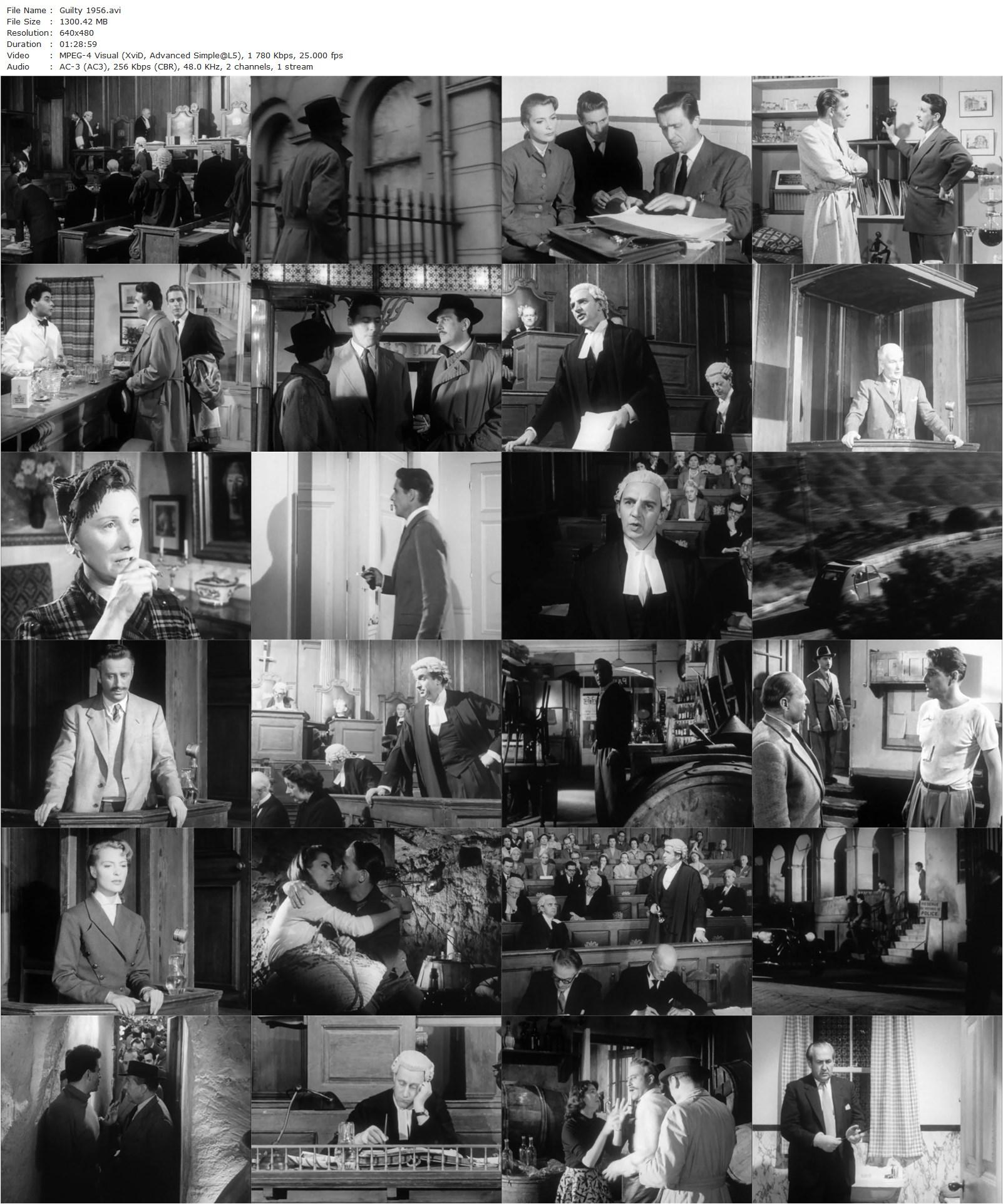 Guilty? (1956) Edmond T. Gréville, John Justin, Barbara Laage, Donald Wolfit-poster