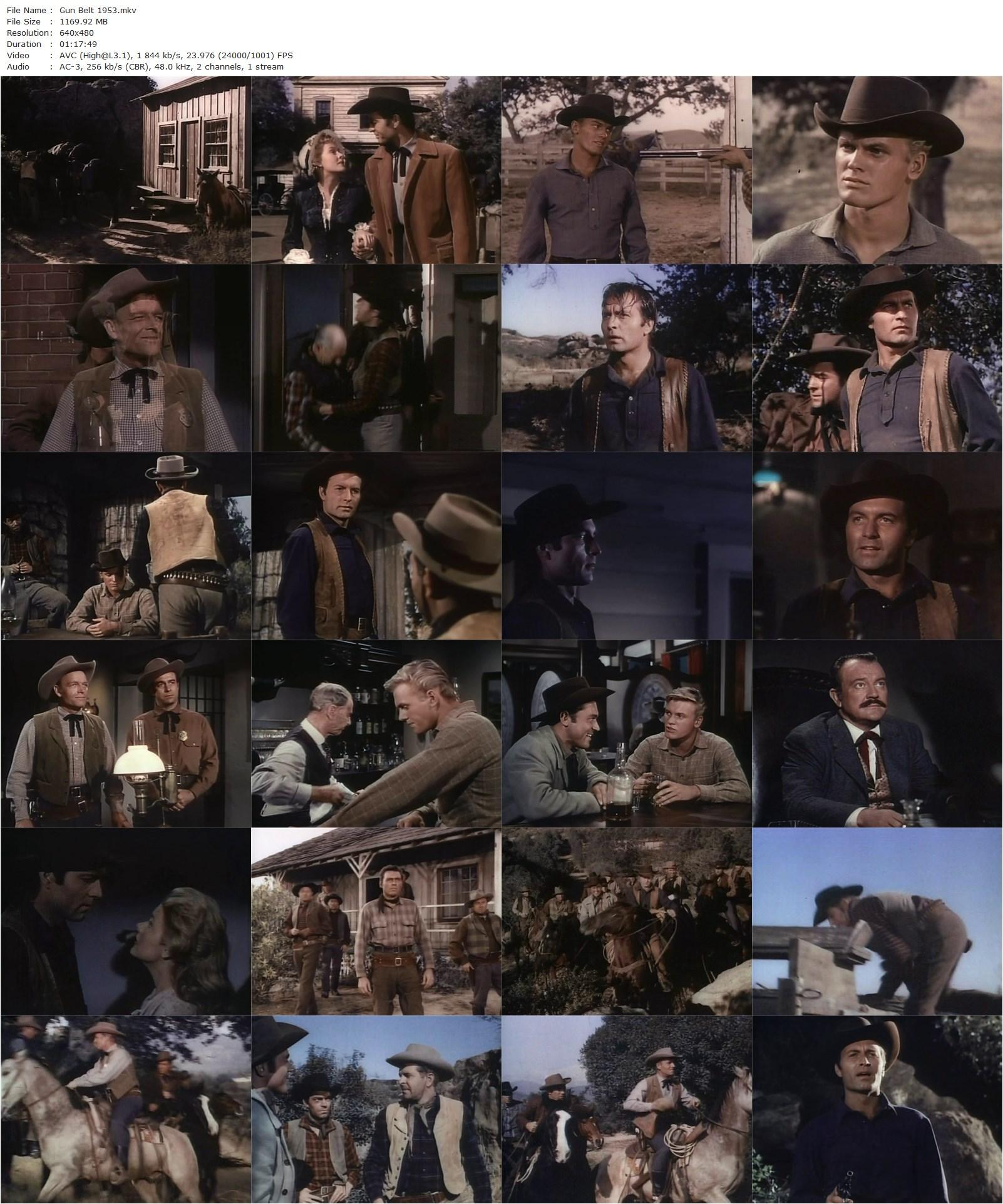 Gun Belt (1953) Ray Nazarro, George Montgomery, Tab Hunter, Helen Westcott-poster