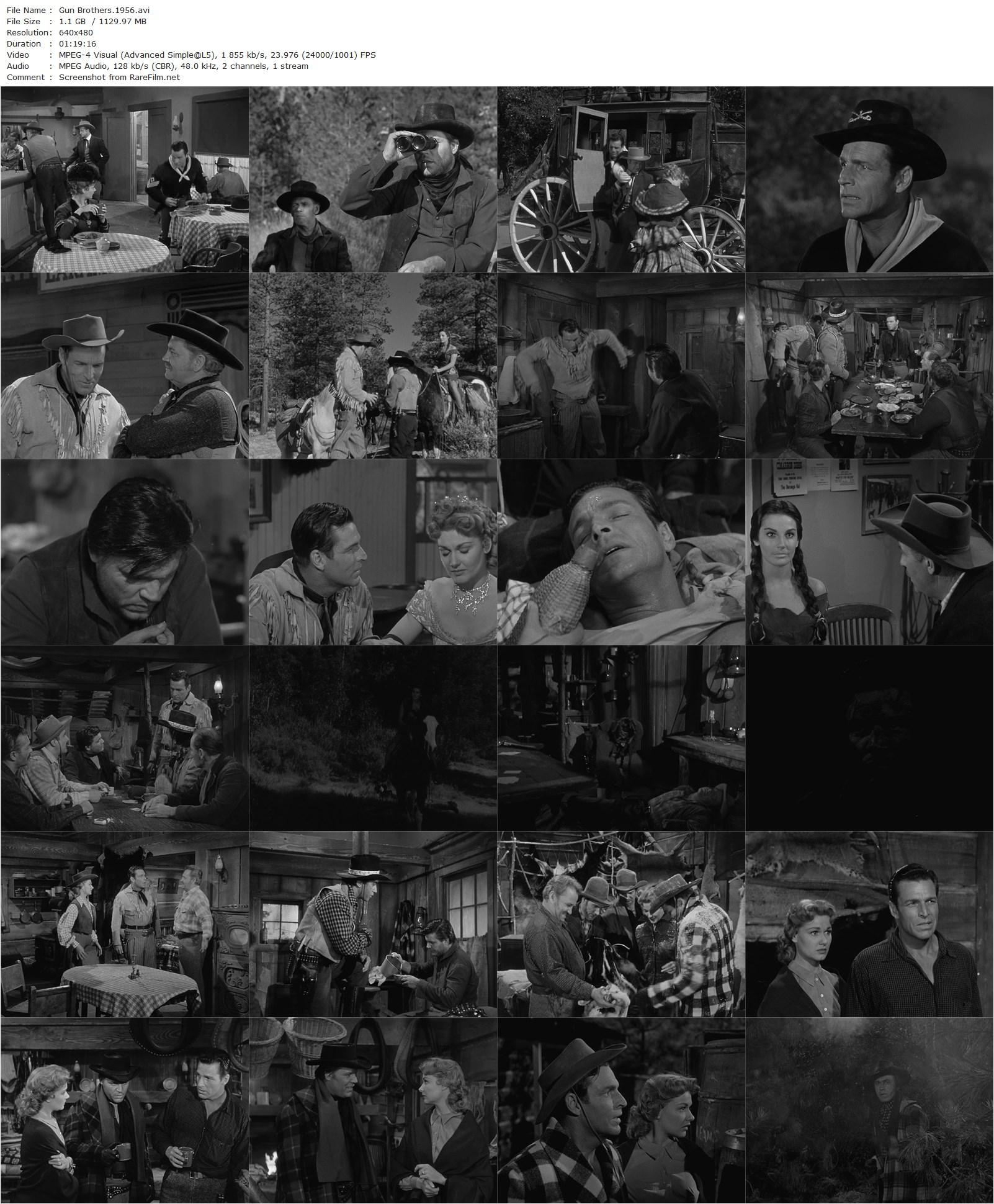 Gun Brothers (1956) Sidney Salkow, Buster Crabbe, Ann Robinson, Neville Brand-poster