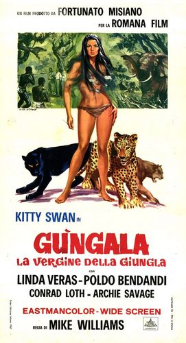 Gungala, the Virgin of the Jungle AKA Gungala la vergine della giungla (1967) Romano Ferrara, Kitty Swan, Linda Veras, Poldo Bendandi