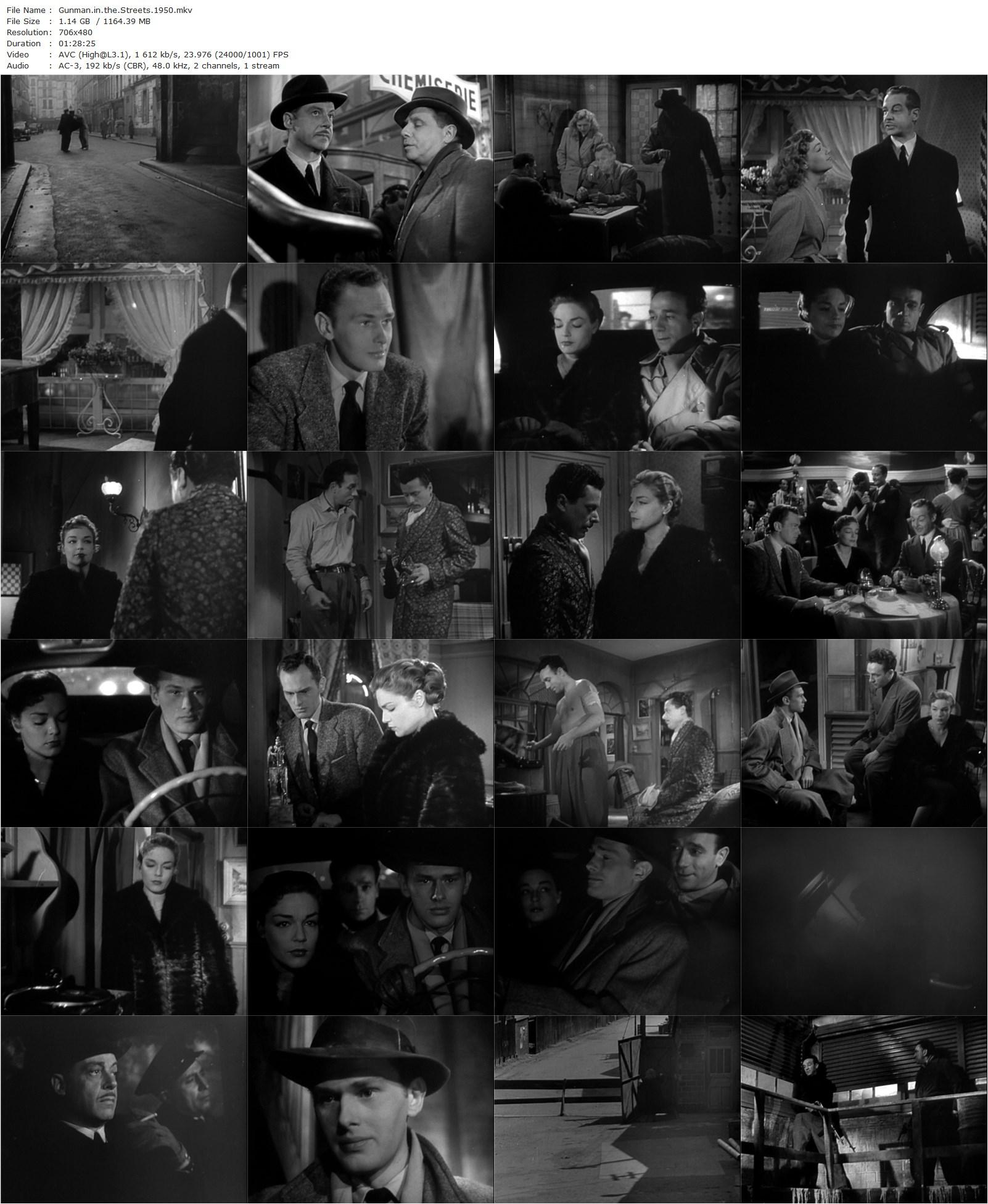 Gunman in the Streets (1950) Frank Tuttle, Dane Clark, Simone Signoret, Fernand Gravey-poster