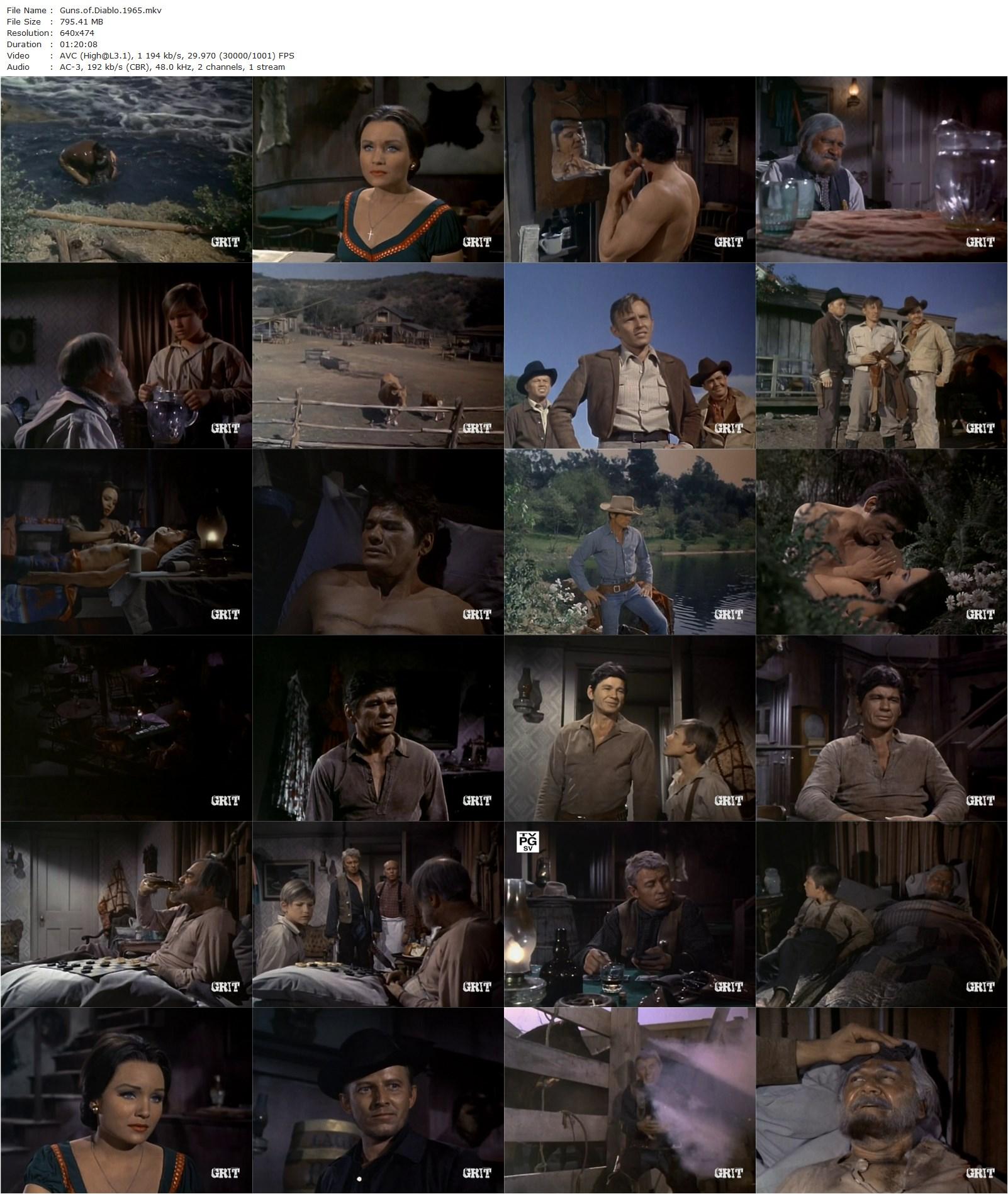 Guns of Diablo (1964) Boris Sagal, Charles Bronson, Susan Oliver, Kurt Russell-poster