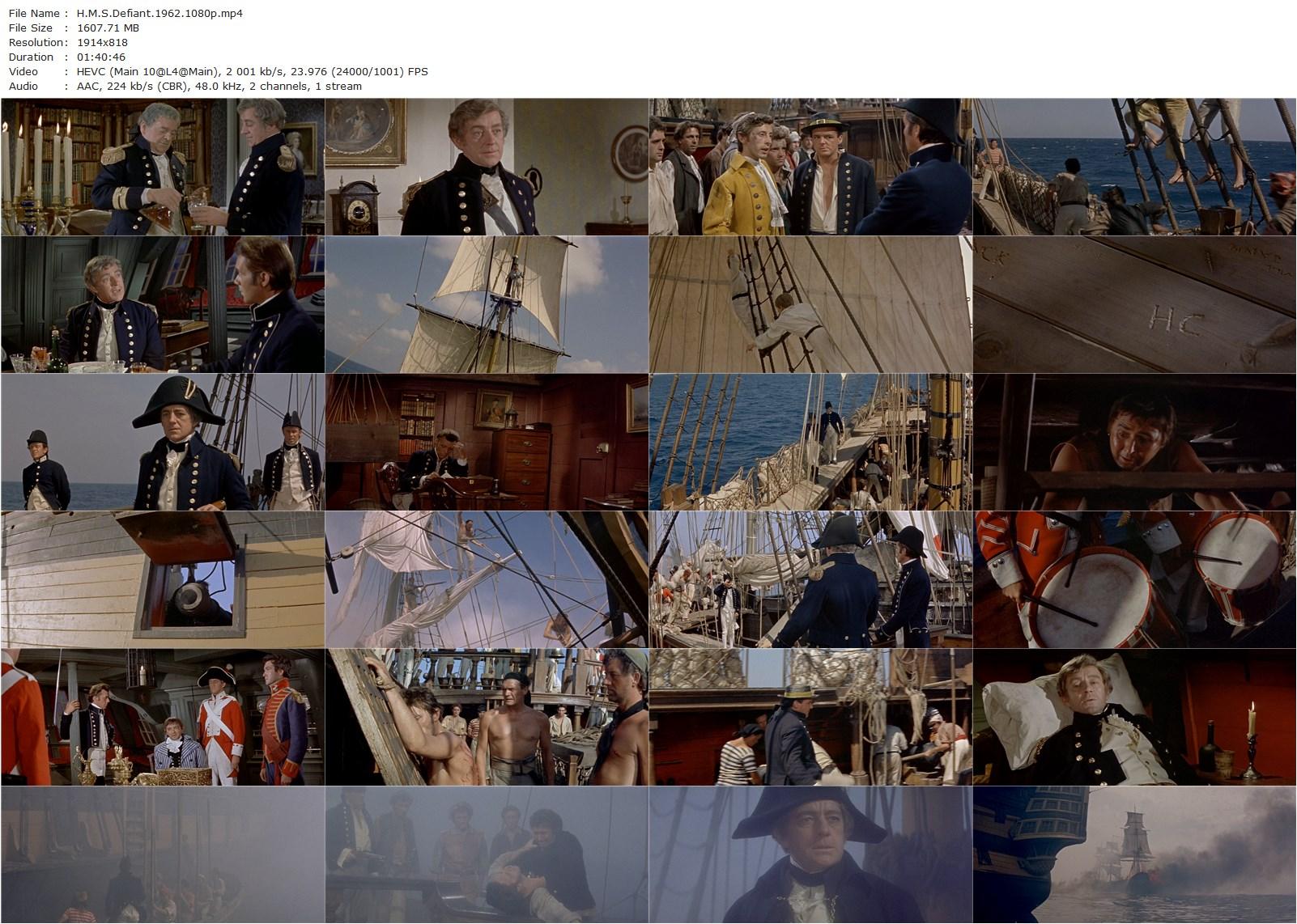 H.M.S. Defiant (1962) Lewis Gilbert, Alec Guinness, Dirk Bogarde, Maurice Denham-poster