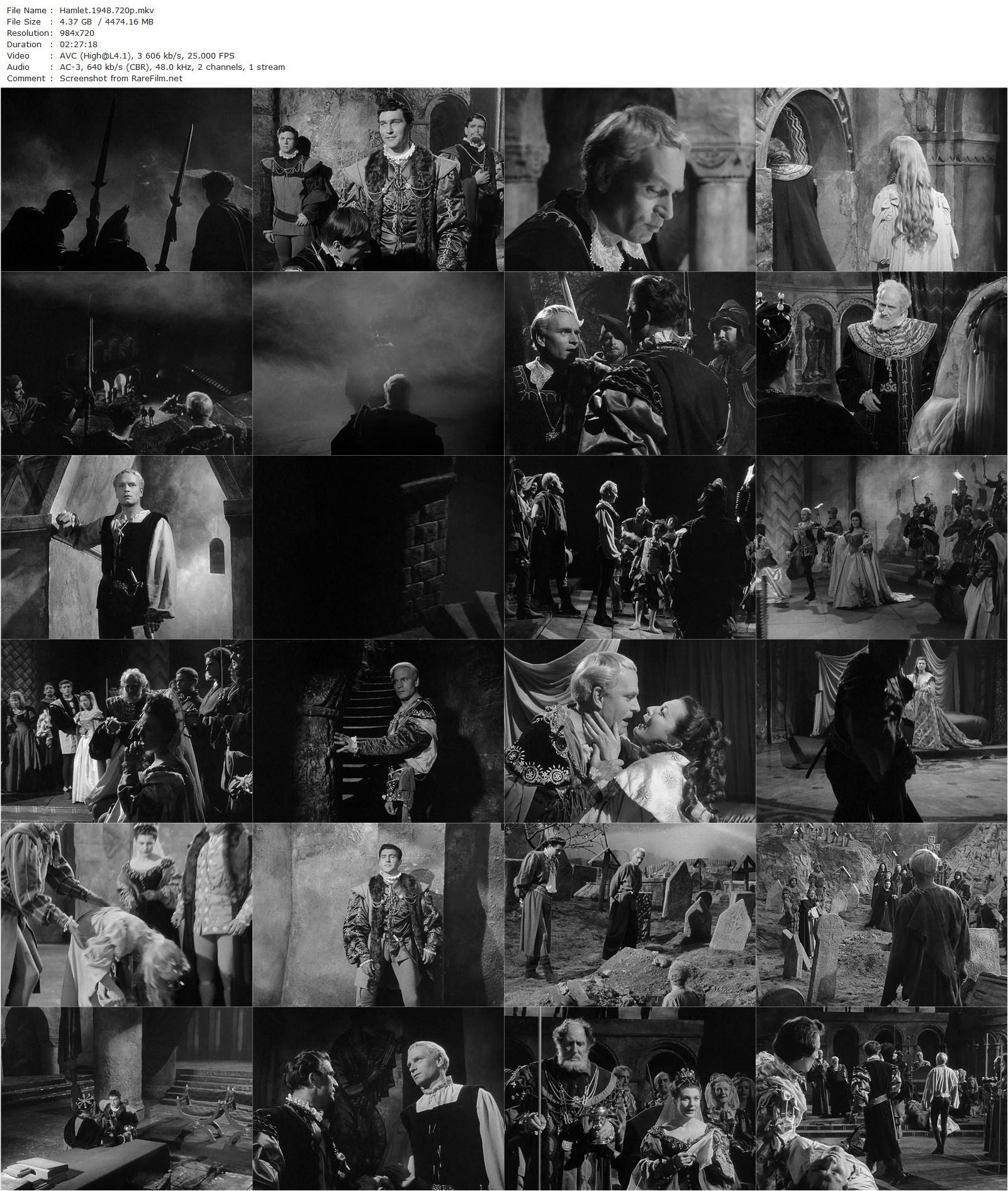 Hamlet (1948) Laurence Olivier, Jean Simmons-poster