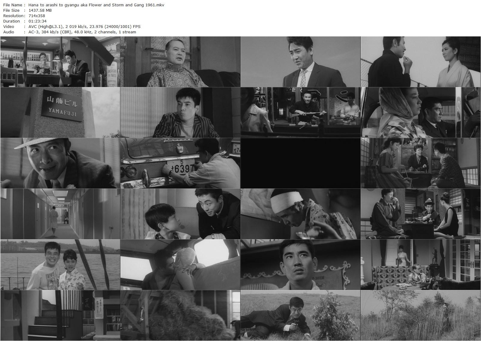 The Flower, the Storm, and the Gang AKA Hana to arashi to gyangu (1961) Teruo Ishii, Ken Takakura, Kôji Tsuruta, Mamoru Ogawa-poster