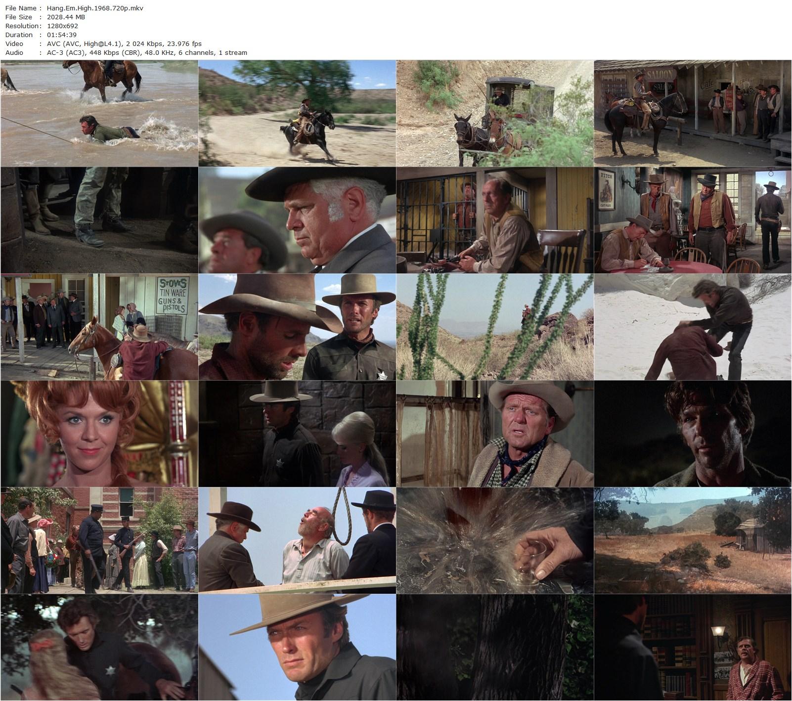 Hang Em High (1968) Ted Post, Clint Eastwood, Inger Stevens, Pat Hingle-poster