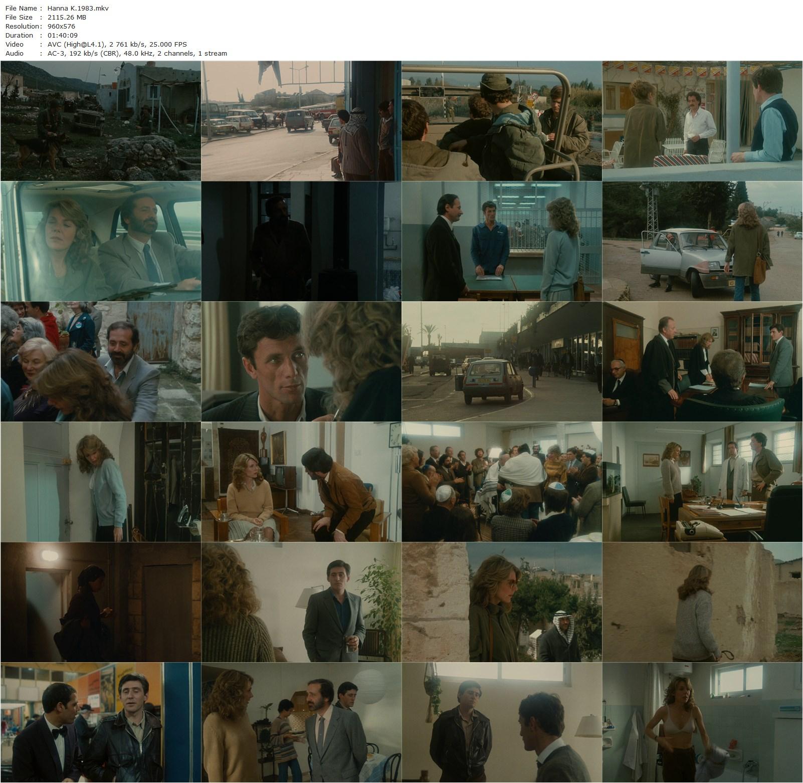 Hanna K. (1983) Costa-Gavras, Jill Clayburgh, Jean Yanne, Gabriel Byrne-poster