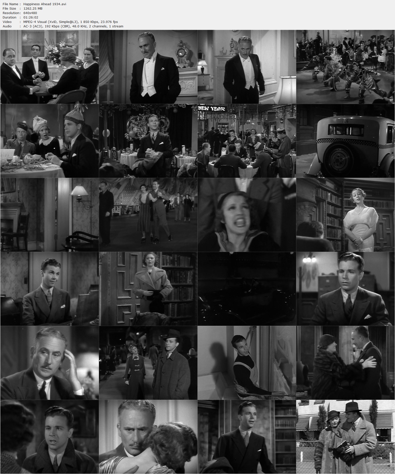 Happiness Ahead (1934) Mervyn LeRoy, Dick Powell, Josephine Hutchinson, John Halliday-poster