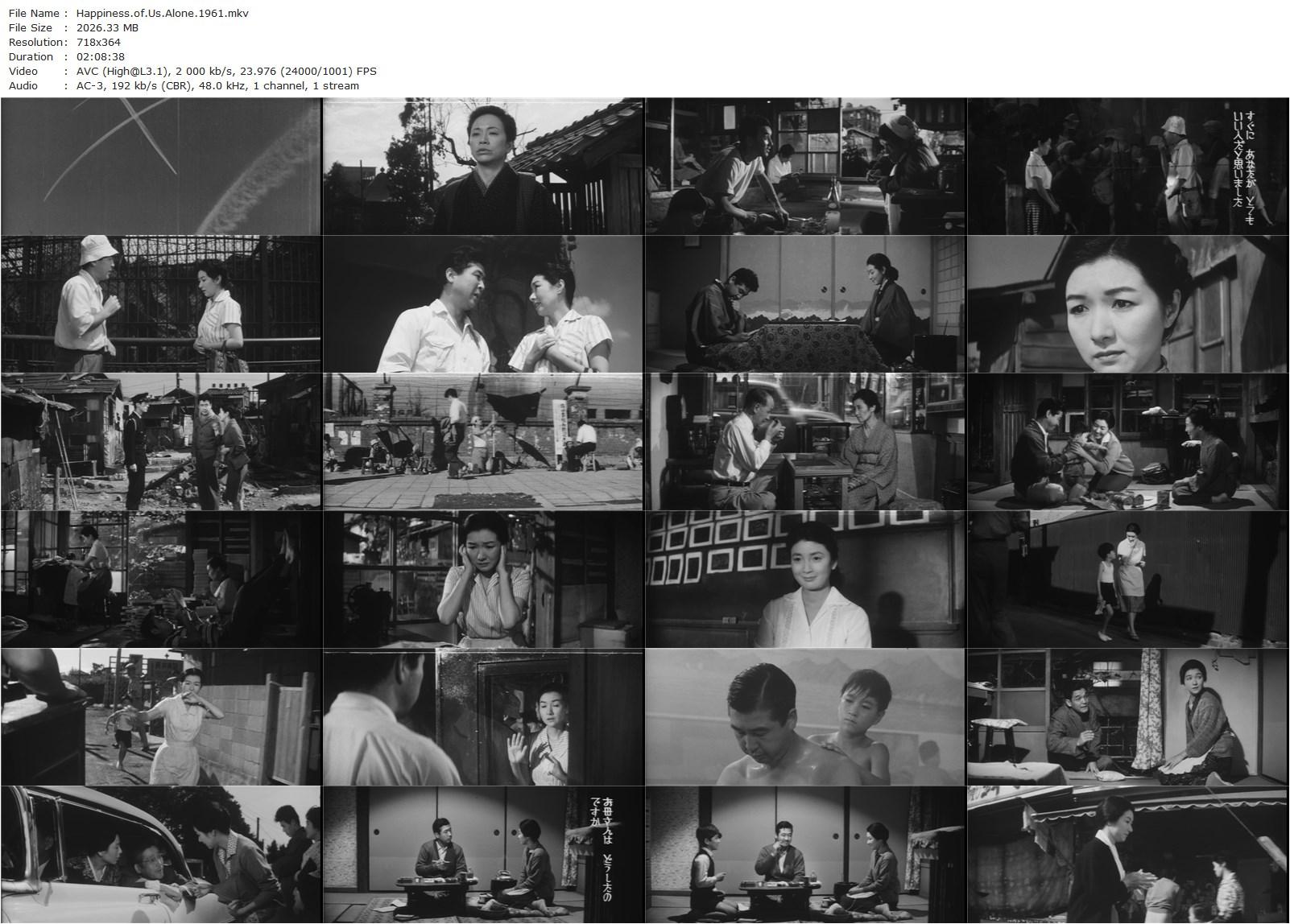 Happiness of Us Alone AKA Namonaku mazushiku utsukushiku (1961) Zenzô Matsuyama, Hideko Takamine, Keiju Kobayashi, Izumi Hara-poster