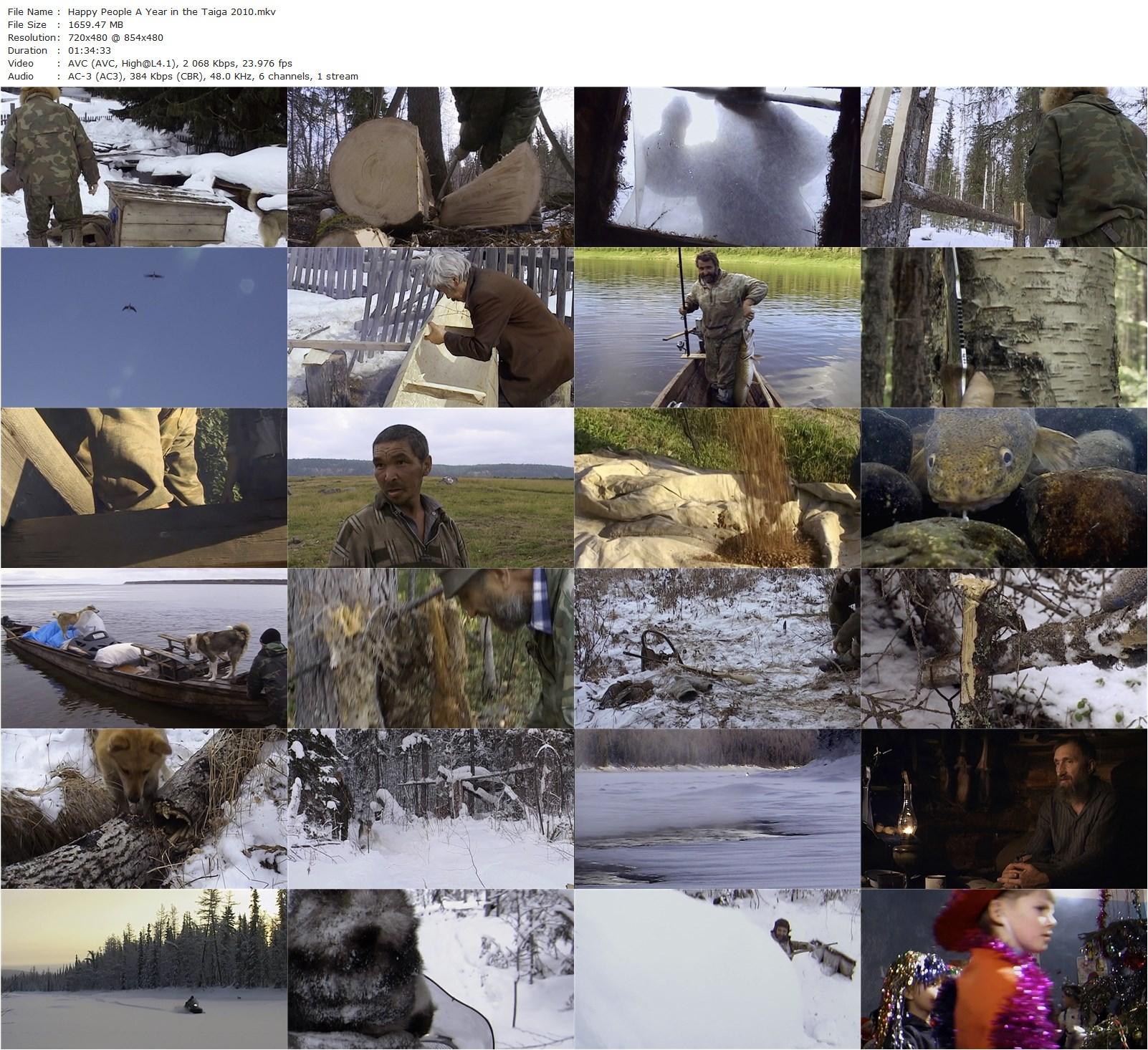 Happy People: A Year in the Taiga (2010) Werner Herzog, Dmitry Vasyukov, Nikolay Nikiforovitch Siniaev, Gennady Soloviev-poster