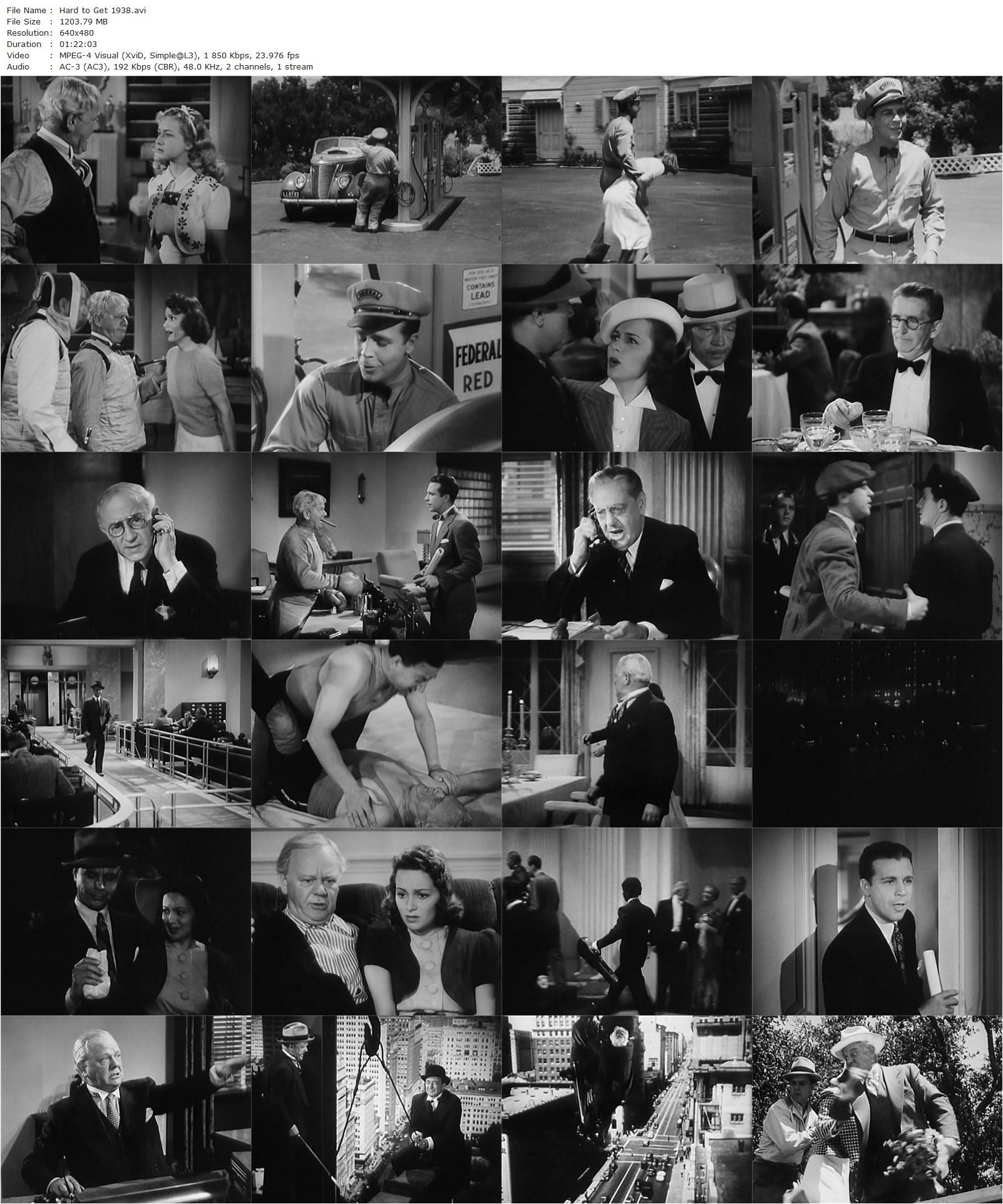 Hard to Get (1938) Ray Enright, Dick Powell, Olivia de Havilland, Charles Winninger-poster