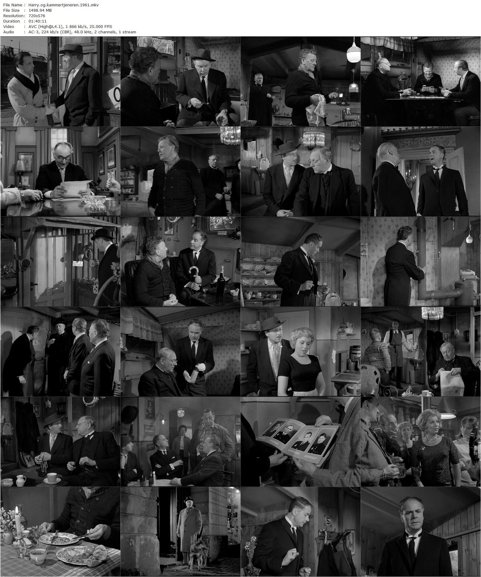 Harry and the Butler / Harry og kammertjeneren (1961) Bent Christensen, Osvald Helmuth, Ebbe Rode, Gunnar Lauring-poster