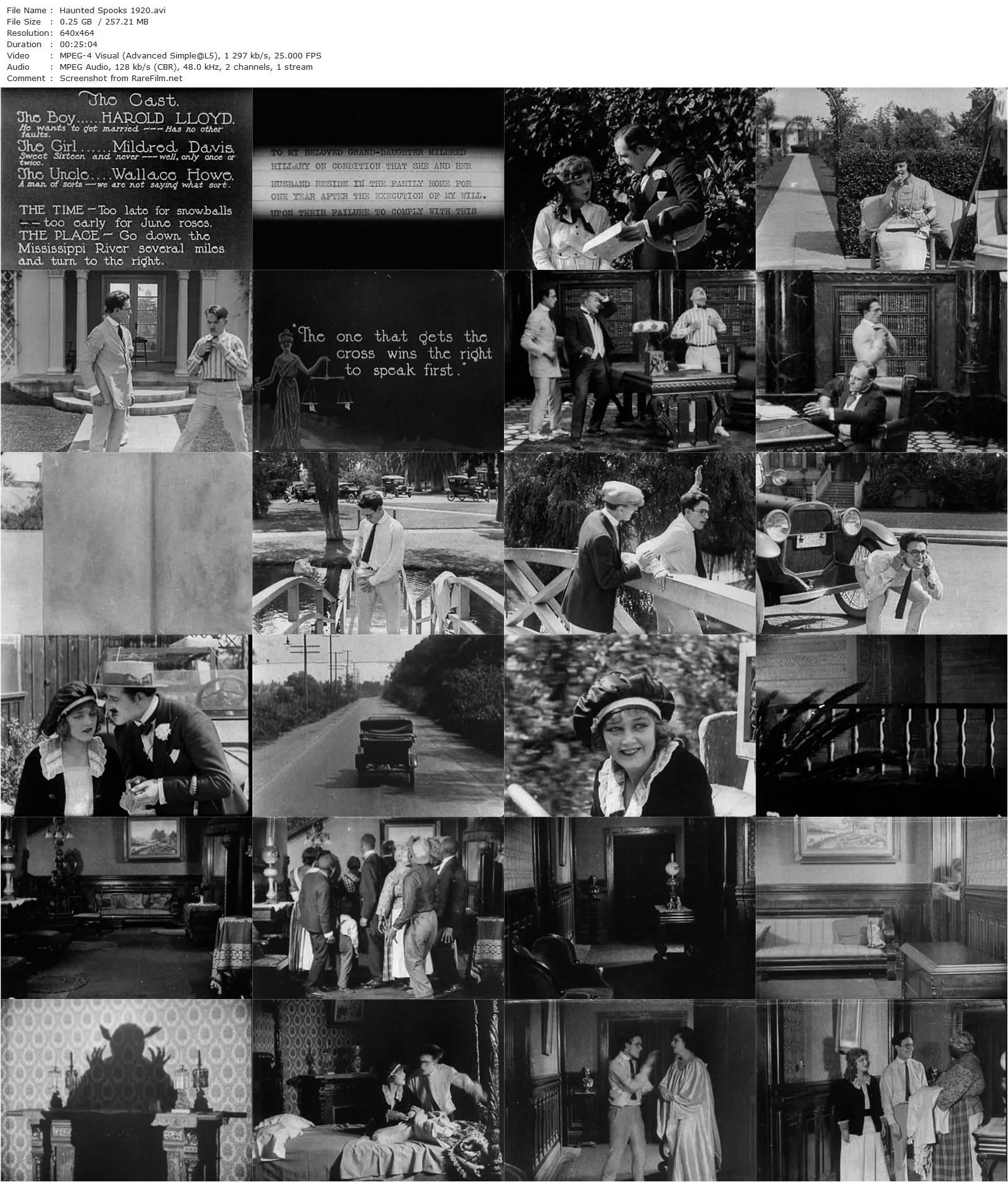 Haunted Spooks (1920) Alfred J. Goulding, Hal Roach, Harold Lloyd, Mildred Davis, Wallace Howe-poster