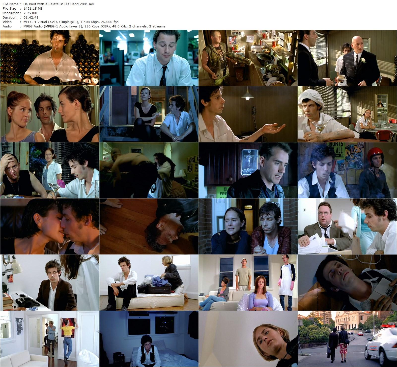 He Died with a Felafel in His Hand (2001) Richard Lowenstein, Noah Taylor, Emily Hamilton, Romane Bohringer-poster