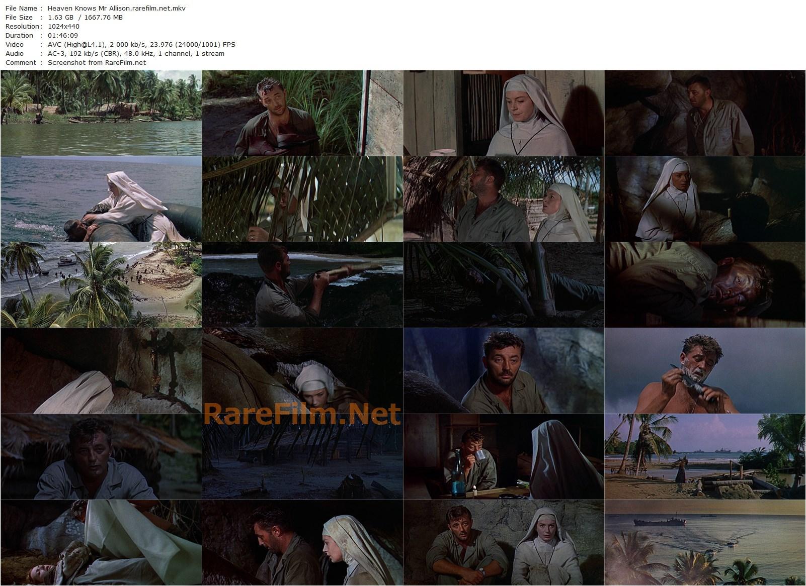 Heaven Knows, Mr. Allison (1957) John Huston, Robert Mitchum, Deborah Kerr-poster