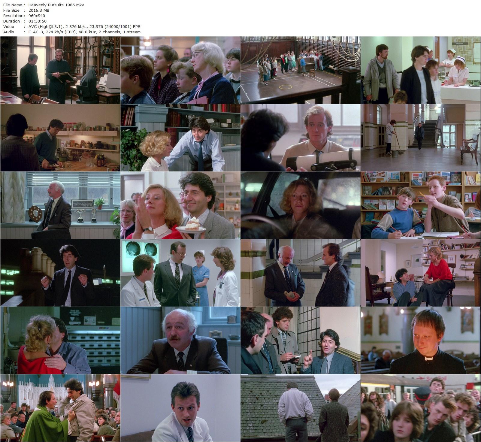 Heavenly Pursuits (1986) Charles Gormley, Tom Conti, Helen Mirren, David Hayman-poster