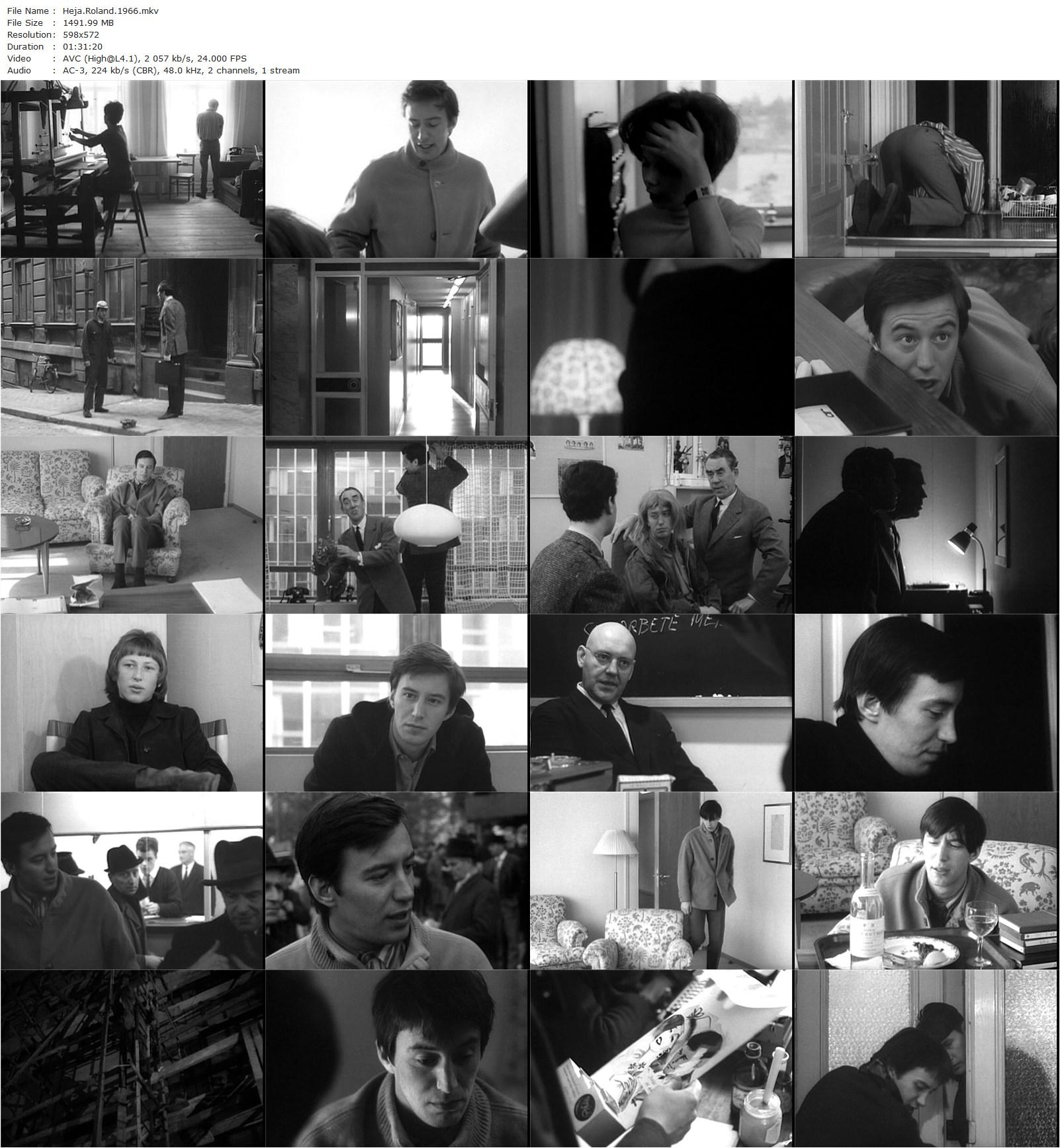 Come on Roland! AKA Heja Roland! (1966) Bo Widerberg, Thommy Berggren, Mona Malm, Ulf Palme-poster