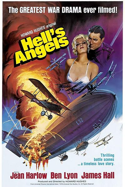 Hells Angels (1930) Howard Hughes, Edmund Goulding, Ben Lyon, James Hall, Jean Harlow