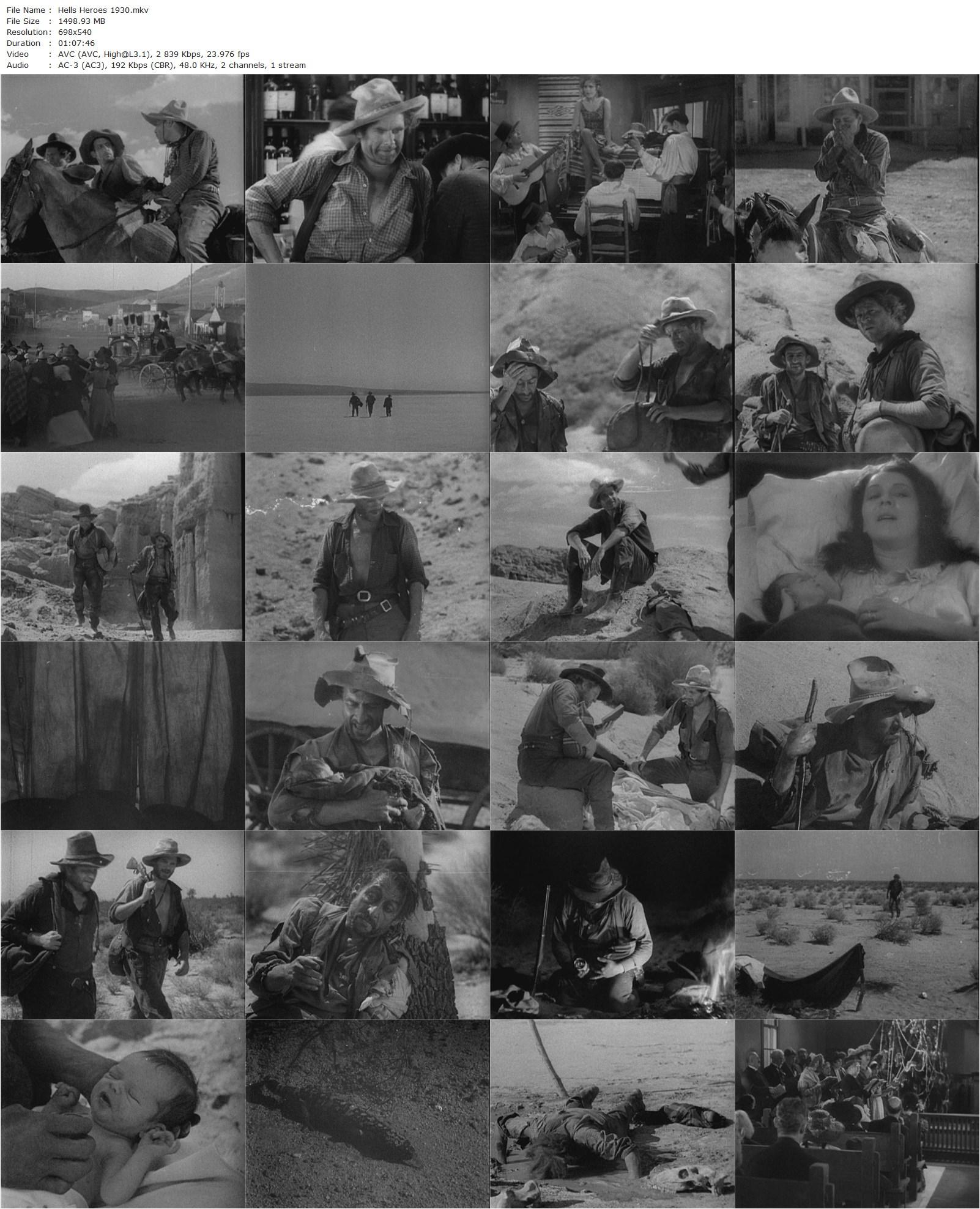 Hell’s Heroes (1929) William Wyler, Charles Bickford, Raymond Hatton, Fred Kohler-poster