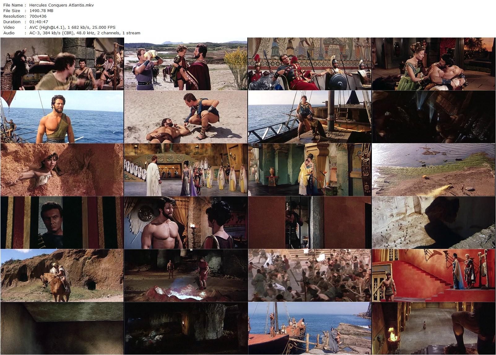 Hercules and the Captive Women AKA Ercole alla conquista di Atlantide (1961) Vittorio Cottafavi, Reg Park, Fay Spain, Ettore Manni-poster