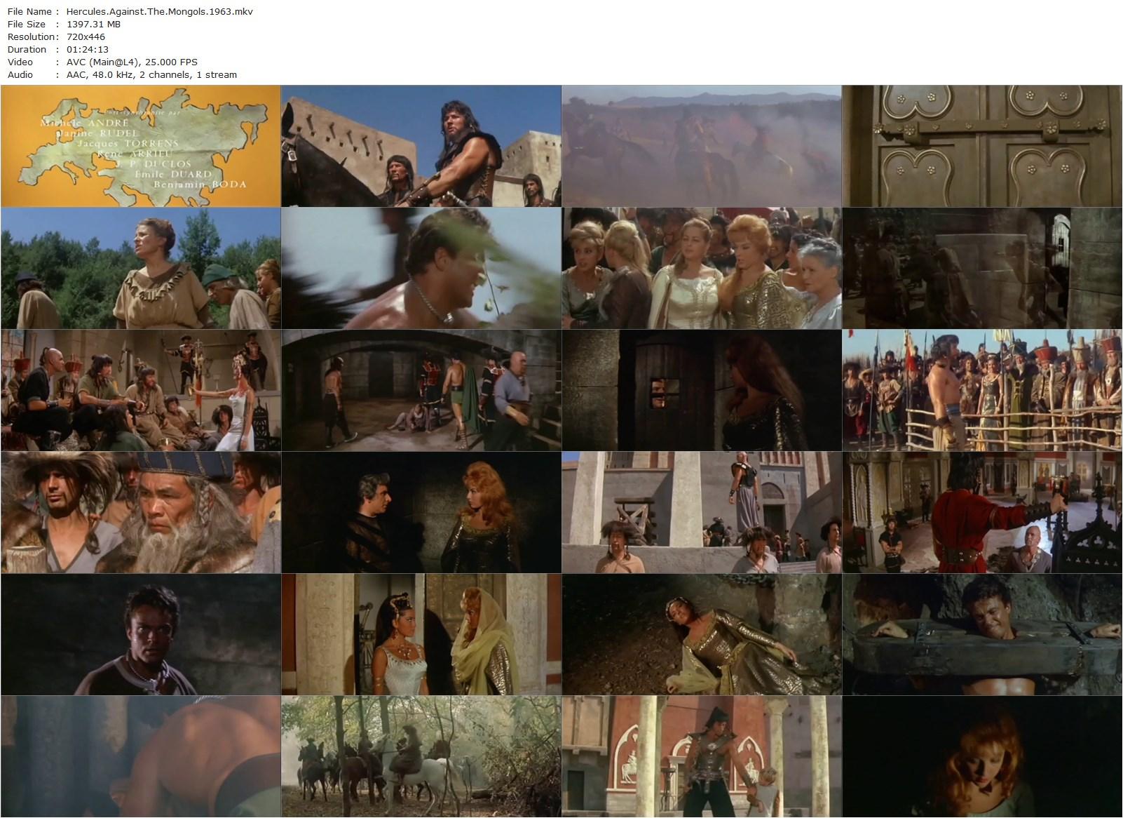 Hercules Against the Mongols AKA Maciste contro i Mongoli (1963) Domenico Paolella, Mark Forest, José Greci, Maria Grazia Spina-poster