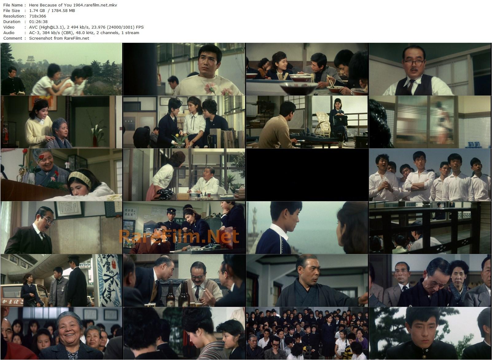 Here Because of You / Kimitachi ga ite boku ga ita (1964) Ryuichi Takamori, Ushio Akashi, Shigeko Arai, Shin’ichi Chiba-poster