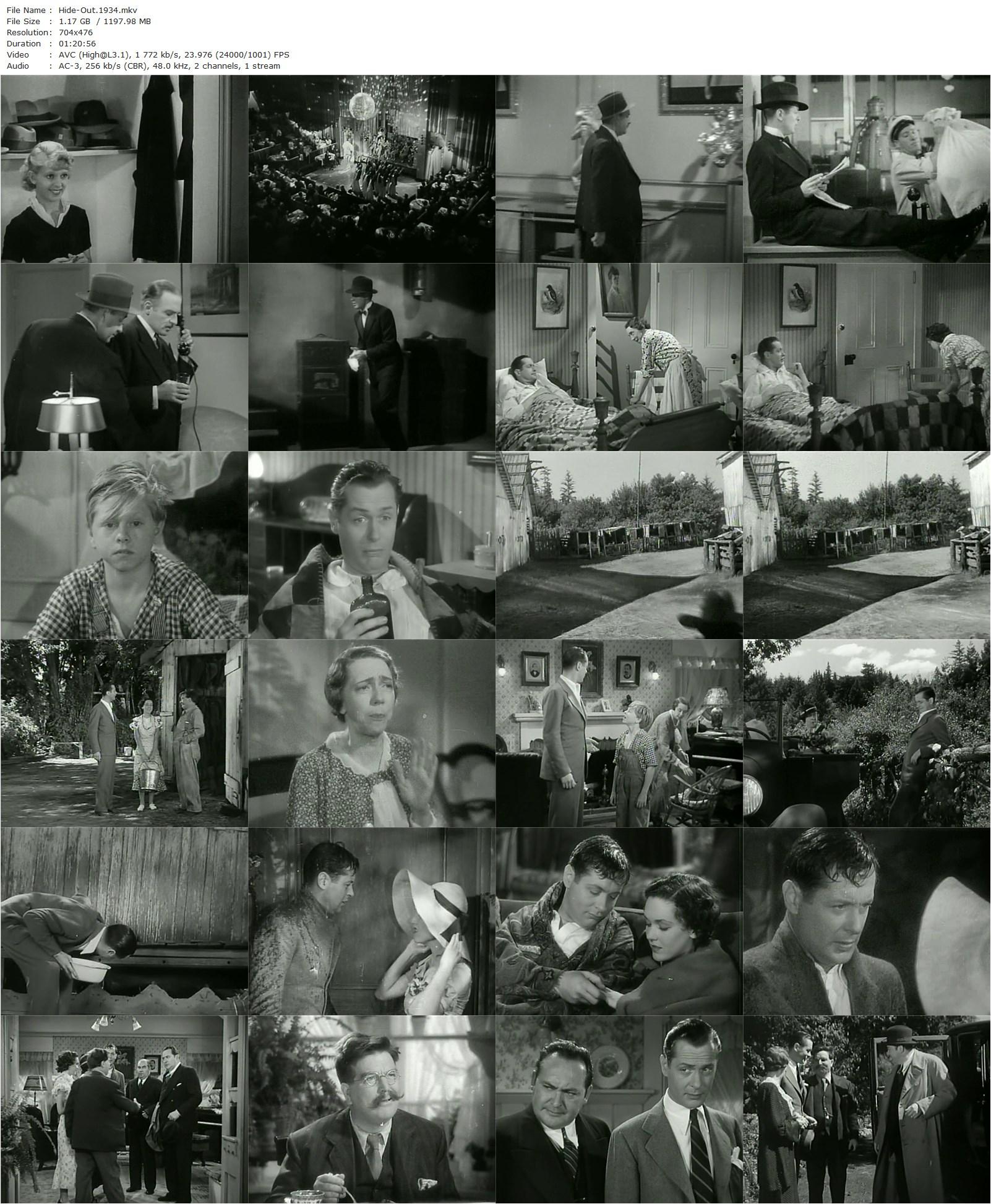 Hide-Out (1934) W.S. Van Dyke, Robert Montgomery, Maureen O’Sullivan, Edward Arnold-poster