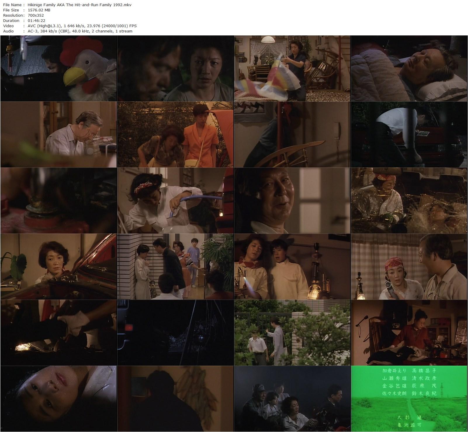 The Hit-and-Run Family / Hikinige Family (1992) Toshiyuki Mizutani, Kyôzô Nagatsuka, Mie Nakao, Chiharu-poster