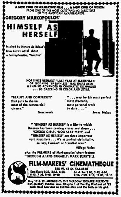 Gregory J. Markopoulos – Himself as Herself (1967)