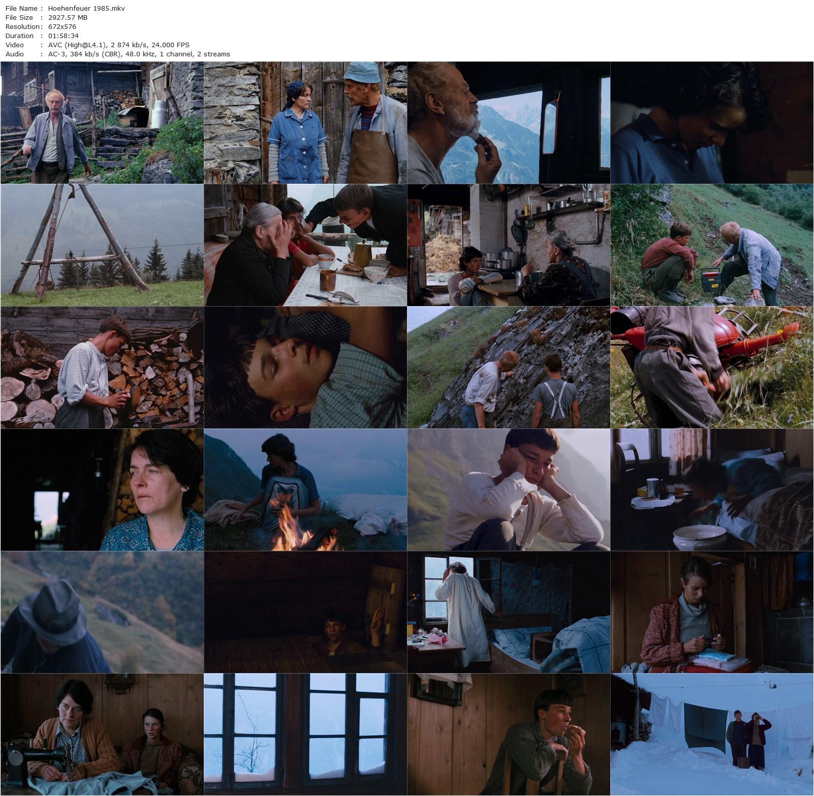 Höhenfeuer / Alpine Fire (1985) Fredi M. Murer, Thomas Nock, Johanna Lier, Dorothea Moritz-poster