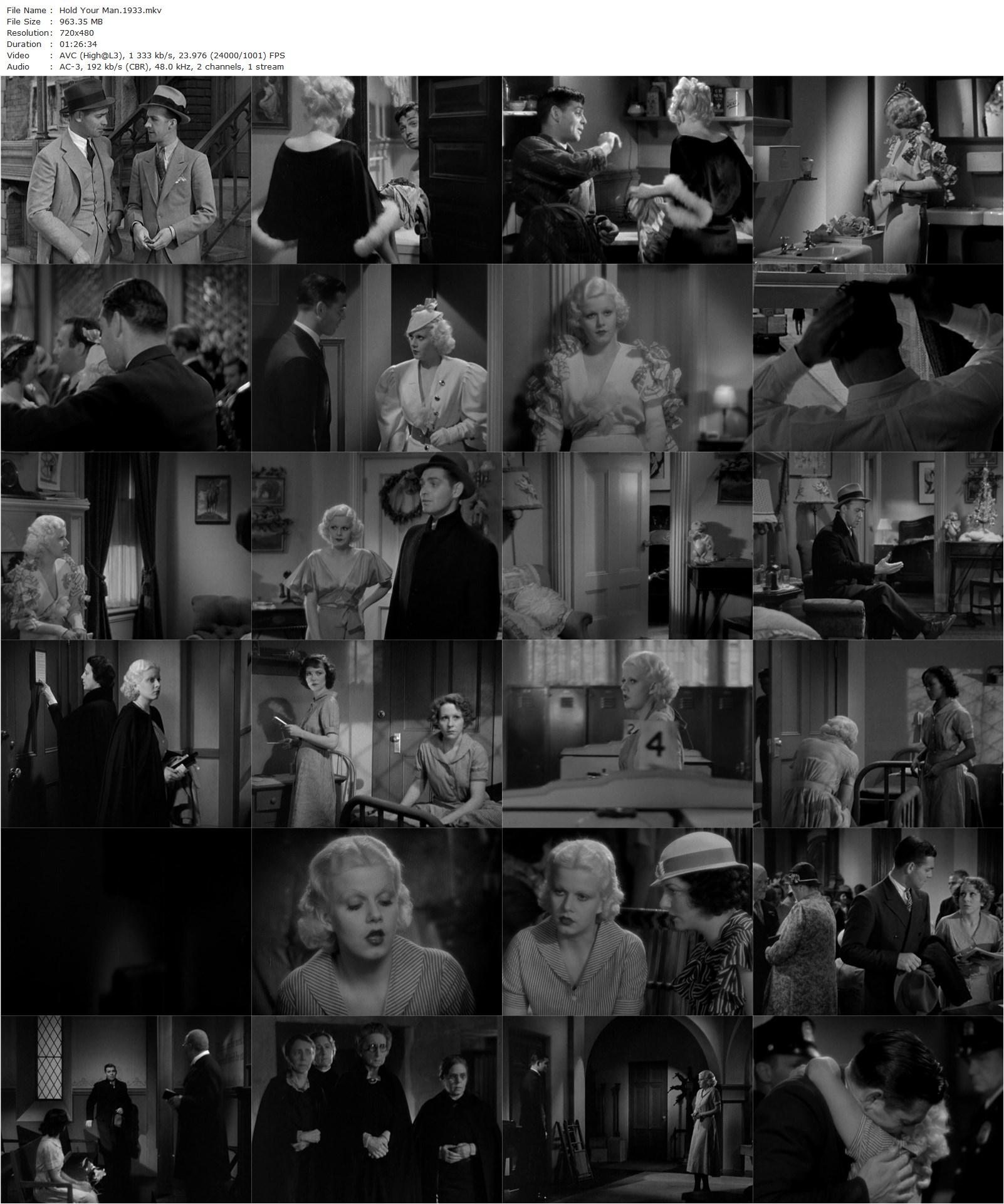 Hold Your Man (1933) Sam Wood, Jean Harlow, Clark Gable, Stuart Erwin-poster