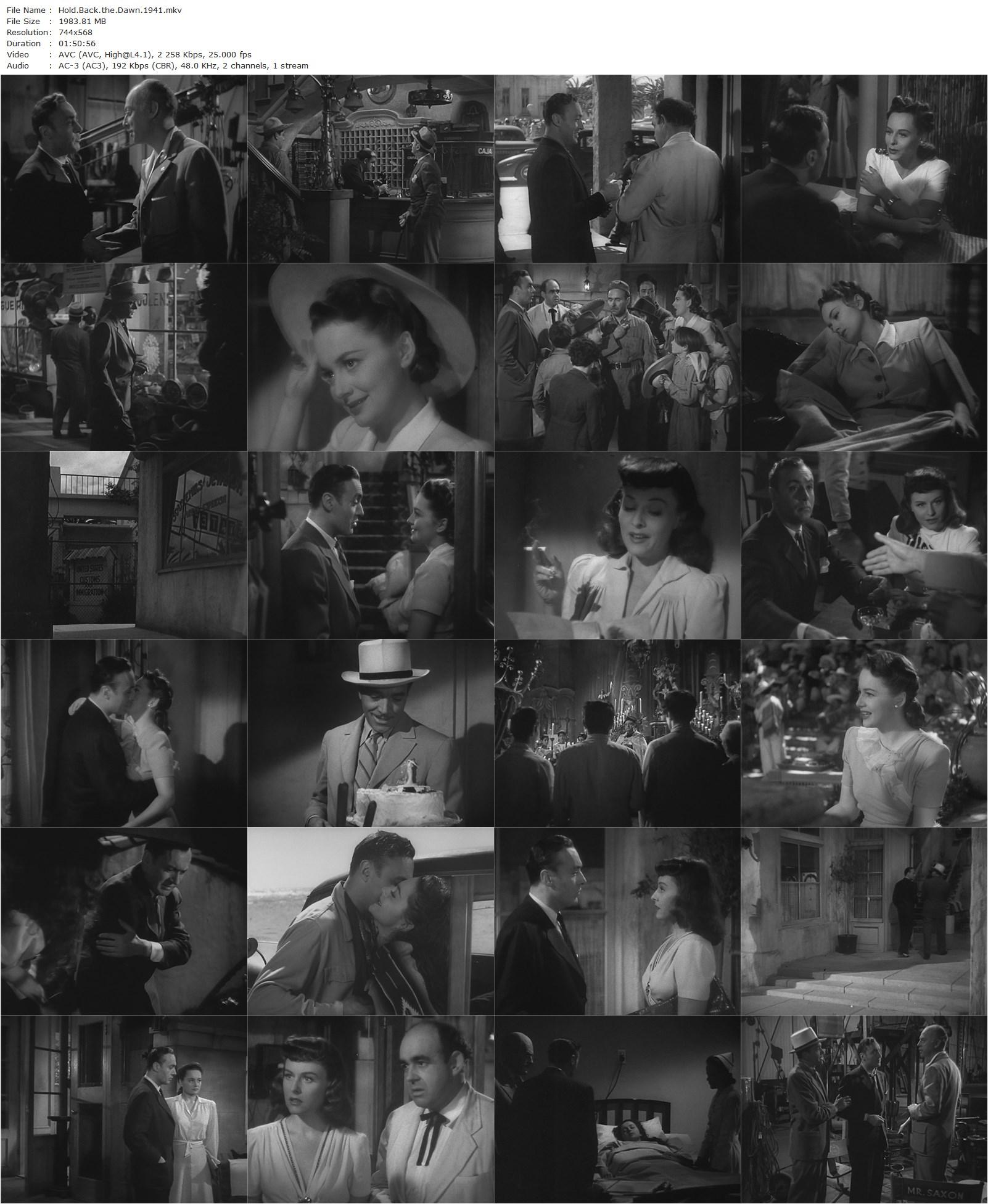 Hold Back the Dawn (1941) Mitchell Leisen, Charles Boyer, Olivia de Havilland, Paulette Goddard-poster