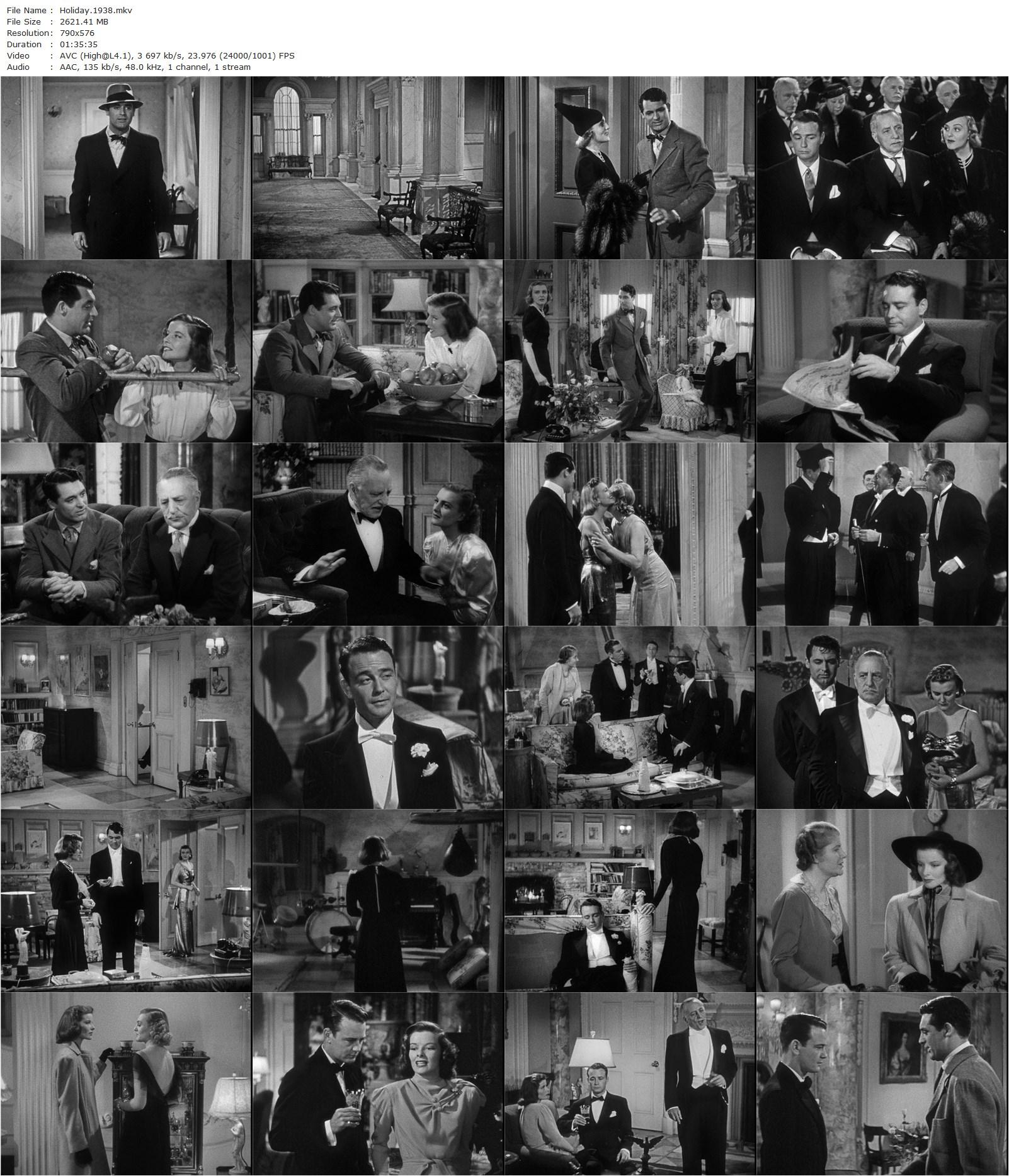 Holiday (1938) George Cukor, Katharine Hepburn, Cary Grant, Doris Nolan-poster