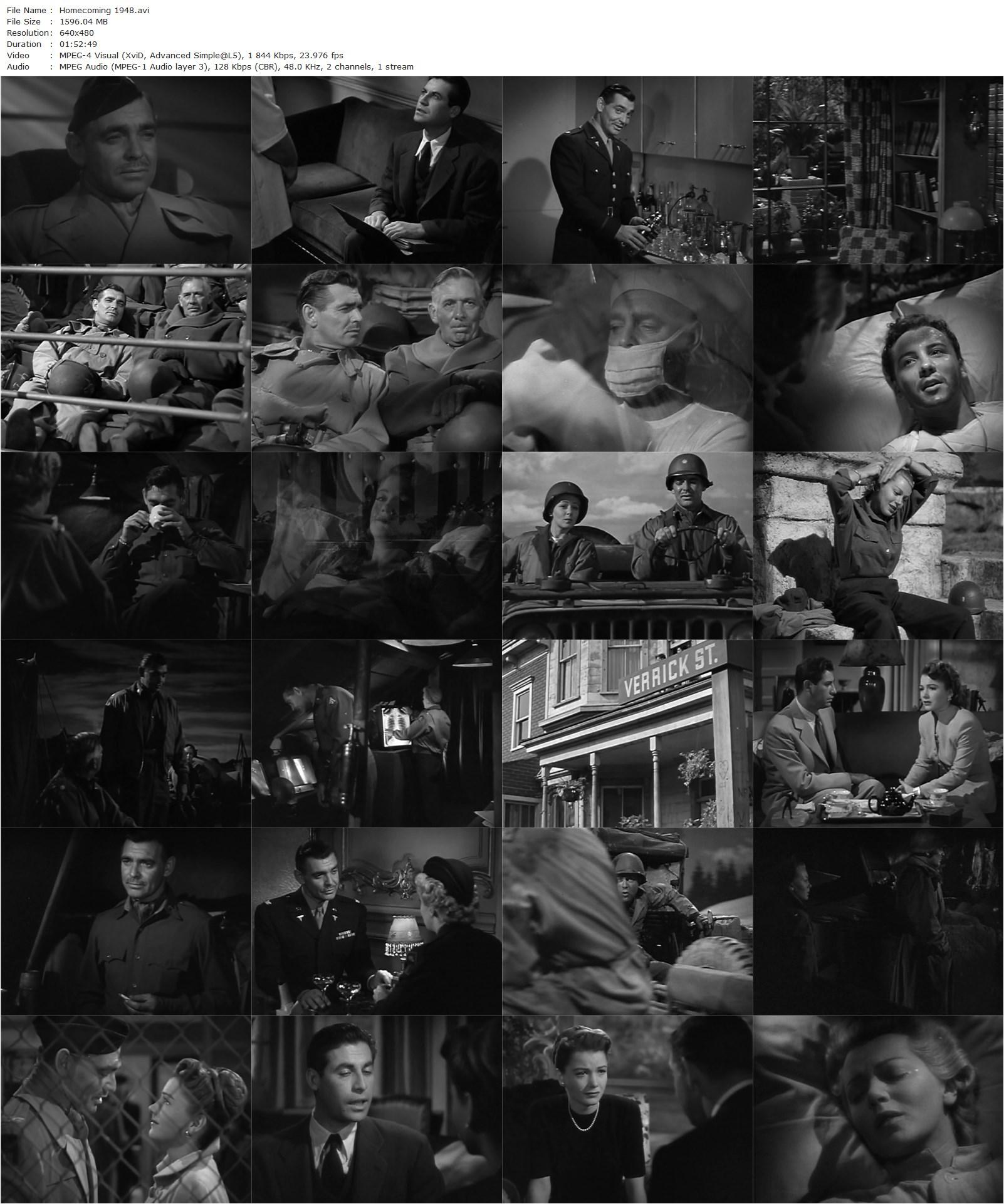 Homecoming (1948) Mervyn LeRoy, Clark Gable, Lana Turner, Anne Baxter-poster