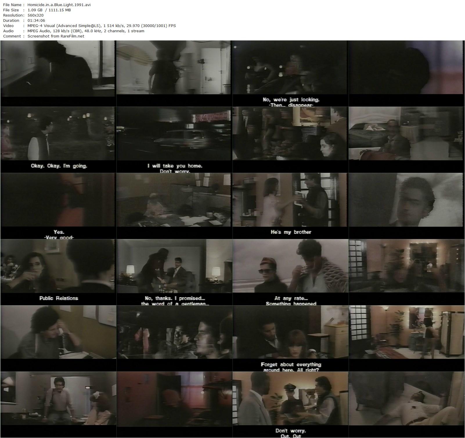 Homicide in Blue Light / Omicidio a luci blu (1992) Alfonso Brescia, Florence Guérin, David Hess, Brian Peterson-poster