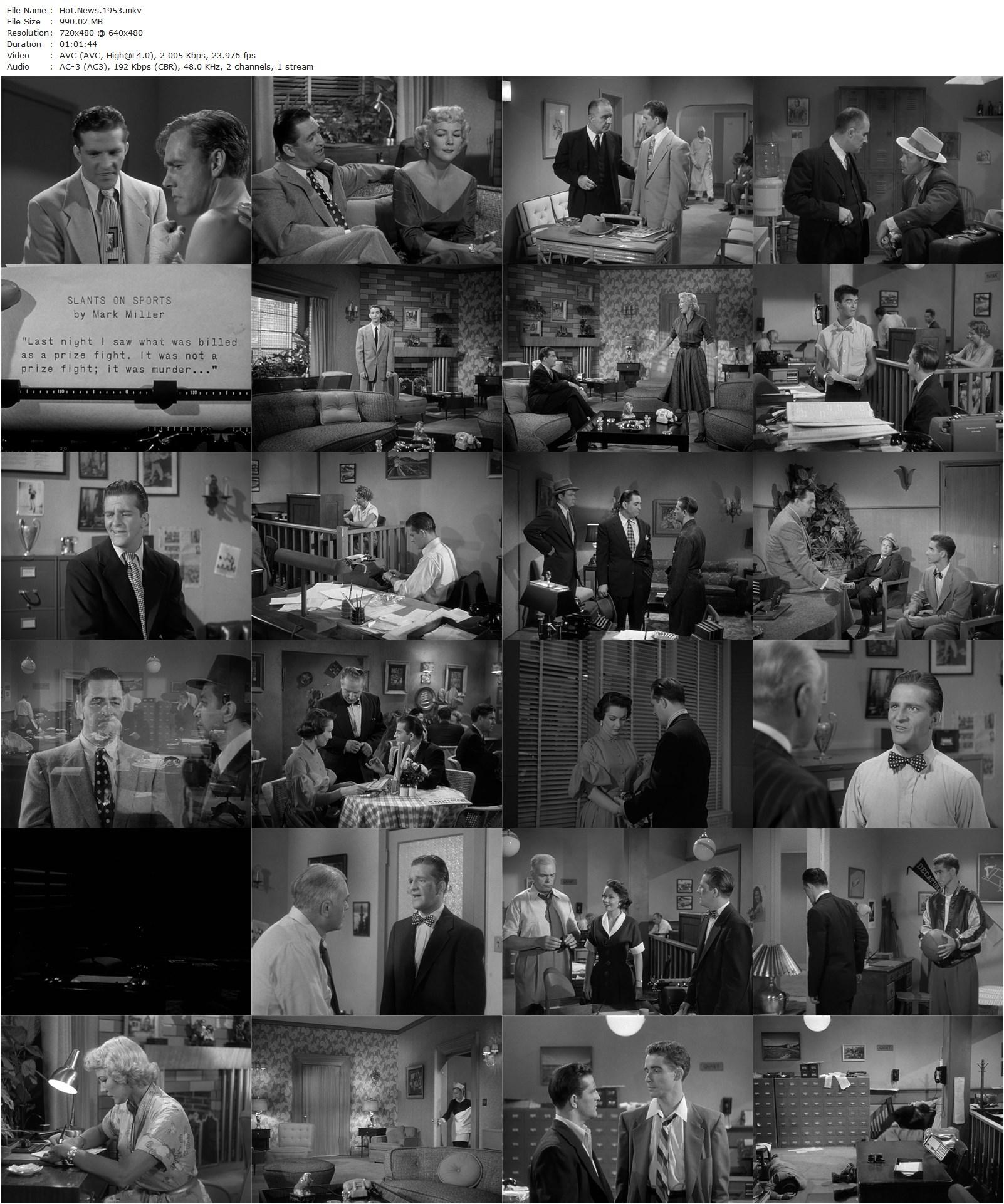 Hot News (1953) Edward Bernds, Stanley Clements, Gloria Henry, Ted de Corsia-poster