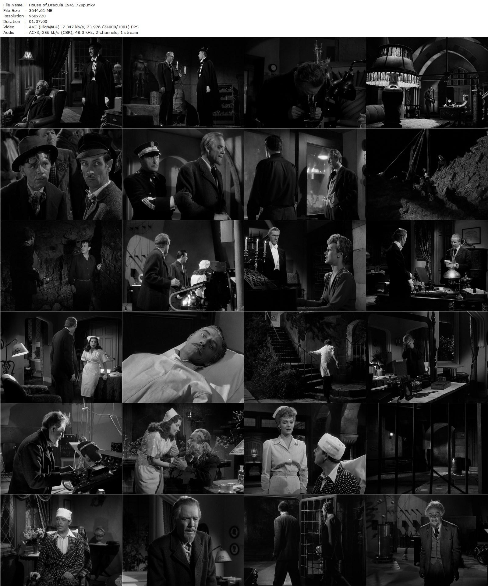 House of Dracula (1945) Erle C. Kenton, Onslow Stevens, John Carradine, Lon Chaney Jr.-poster