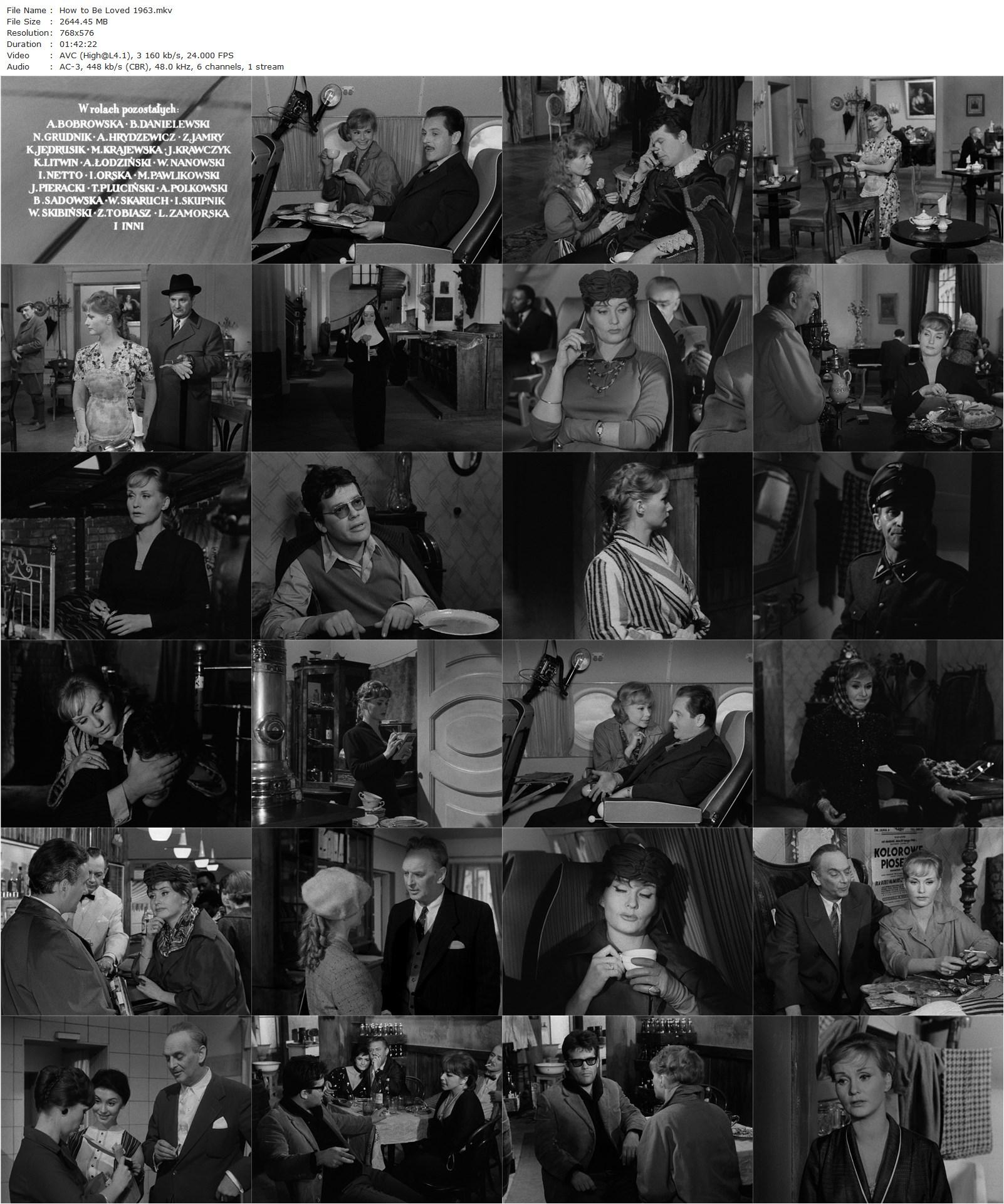 How to Be Loved AKA Jak byc kochana (1963) Wojciech Has, Barbara Krafftówna, Zbigniew Cybulski, Artur Mlodnicki-poster