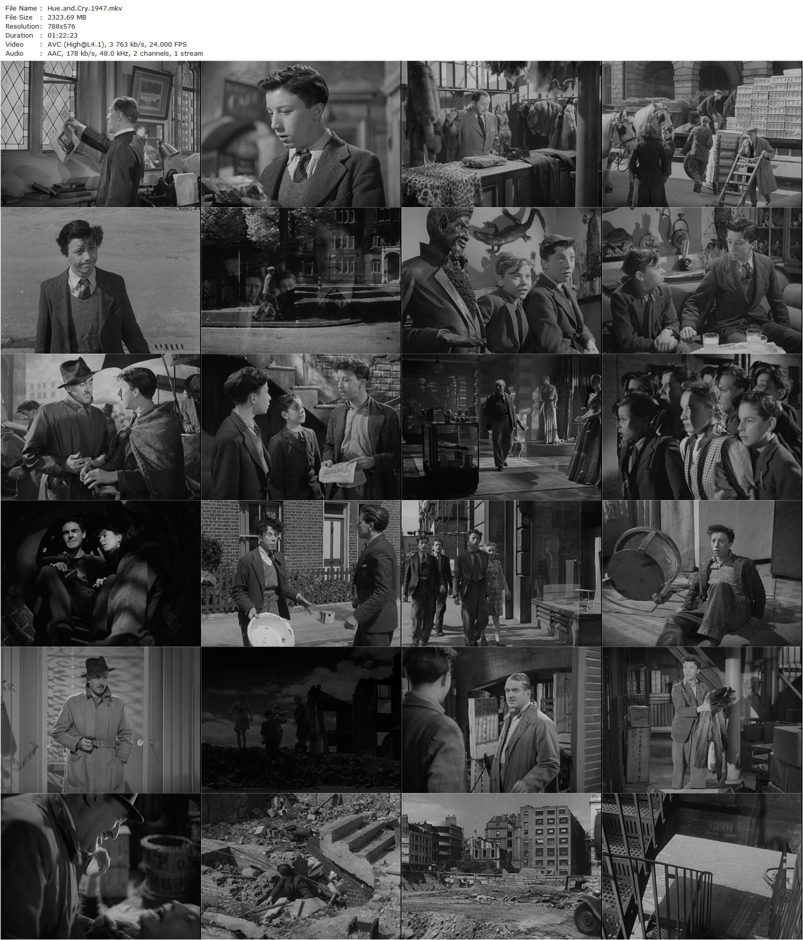 Hue and Cry (1947) Charles Crichton, Alastair Sim, Frederick Piper, Harry Fowler-poster