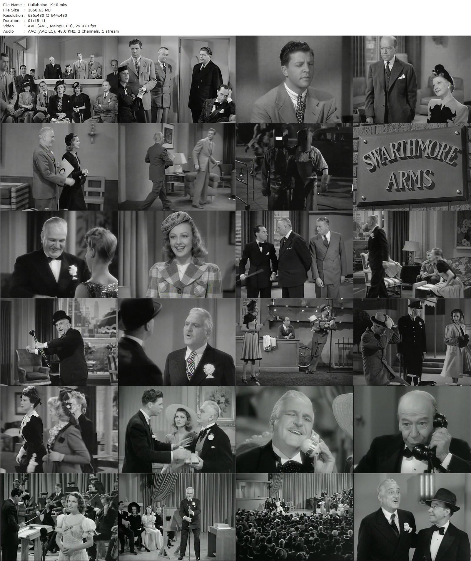 Hullabaloo (1940) Edwin L. Marin, Frank Morgan, Virginia Grey, Dan Dailey-poster