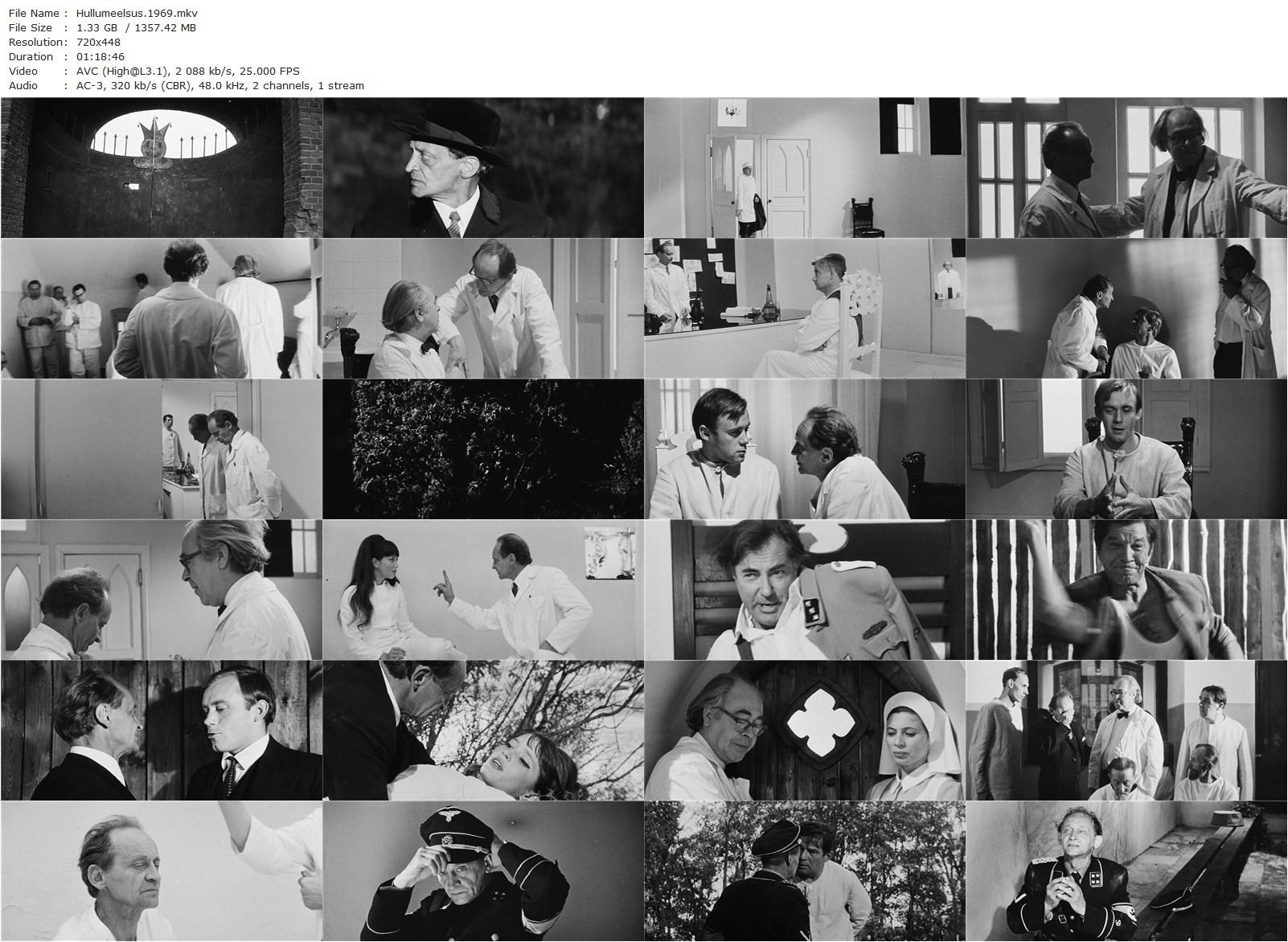 Madness AKA Hullumeelsus (1969) Kaljo Kiisk, Jüri Järvet, Vaclovas Bledis, Valeriy Nosik-poster