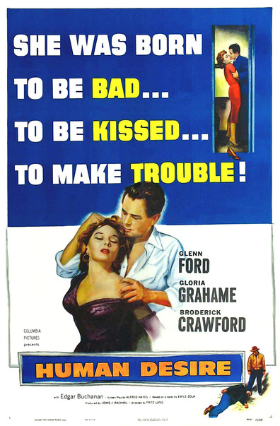 Human Desire (1954) Fritz Lang, Glenn Ford, Gloria Grahame, Broderick Crawford, Drama, Film-Noir, Romance