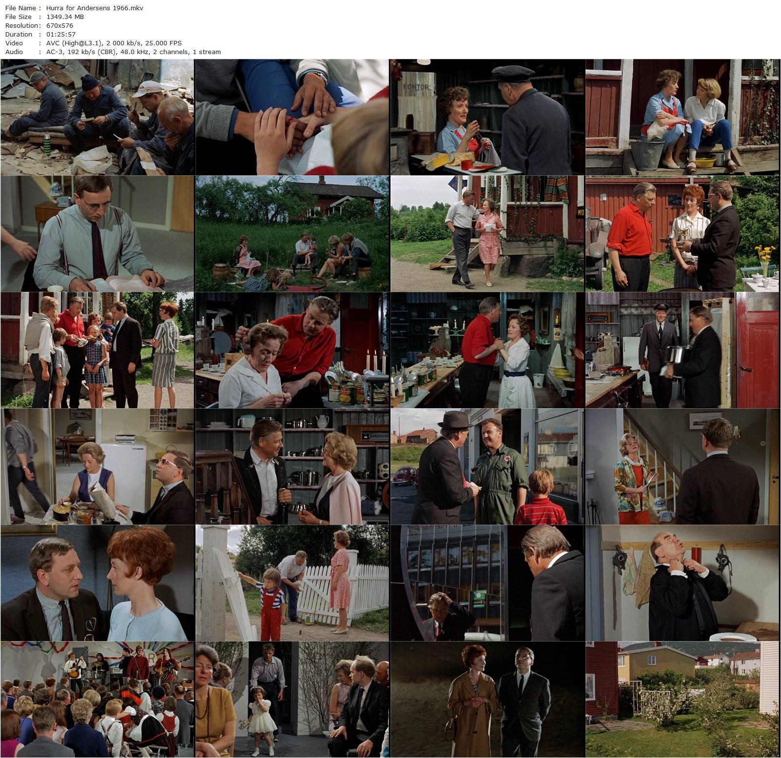 Hurra for Andersens (1966) Knut Andersen, Arve Opsahl, Aud Schønemann, Wenche Sandnæs-poster