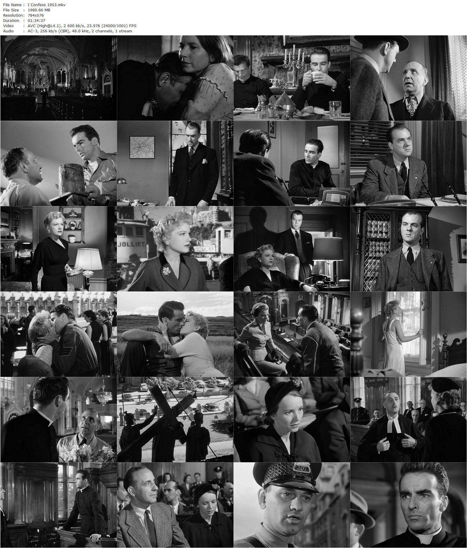 I Confess (1953) Alfred Hitchcock, Montgomery Clift, Anne Baxter, Karl Malden-poster