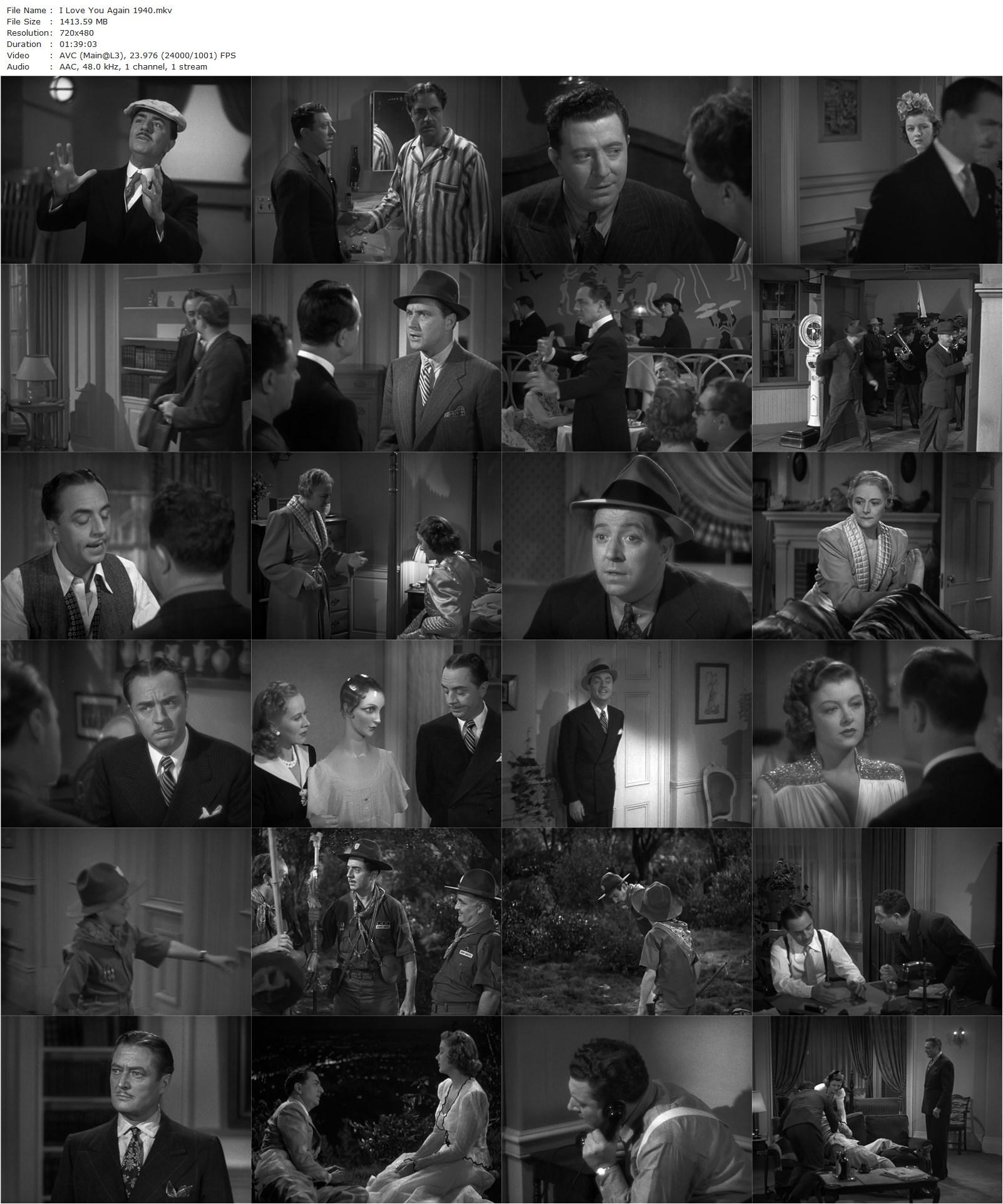 I Love You Again (1940) W.S. Van Dyke, William Powell, Myrna Loy, Frank McHugh-poster