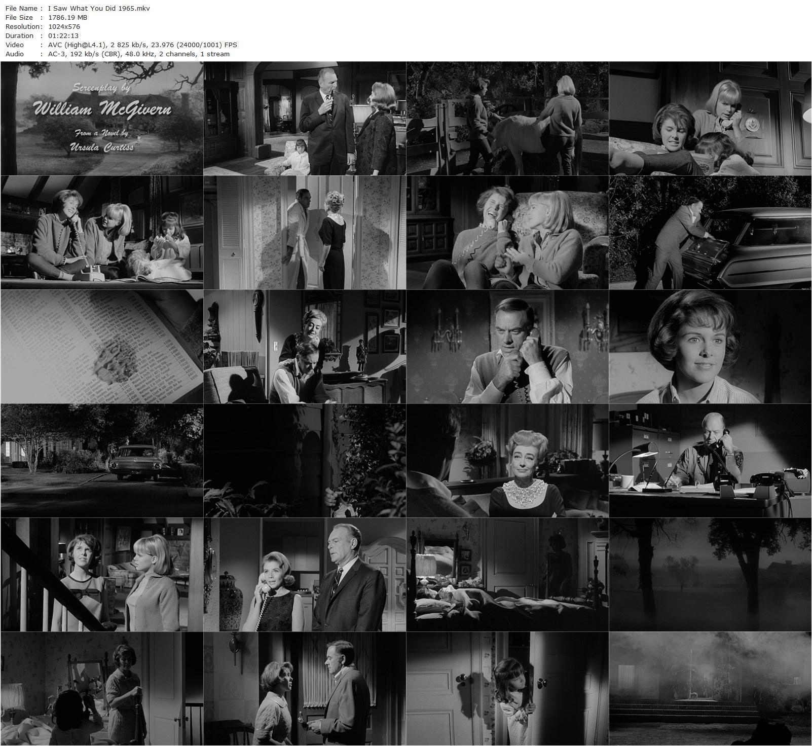 I Saw What You Did (1965) William Castle-poster