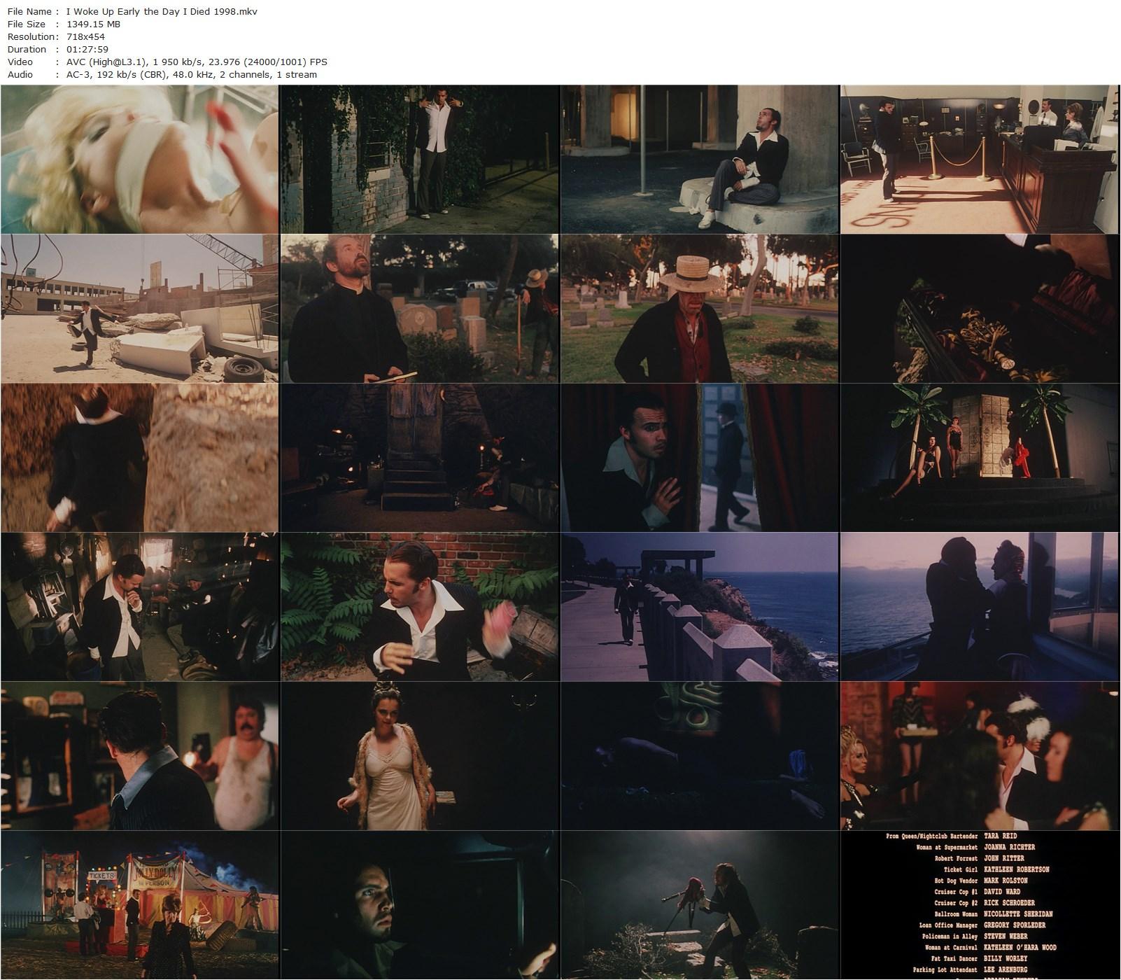 I Woke Up Early the Day I Died (1998) Aris Iliopulos, Billy Zane, Tippi Hedren, Ron Perlman-poster