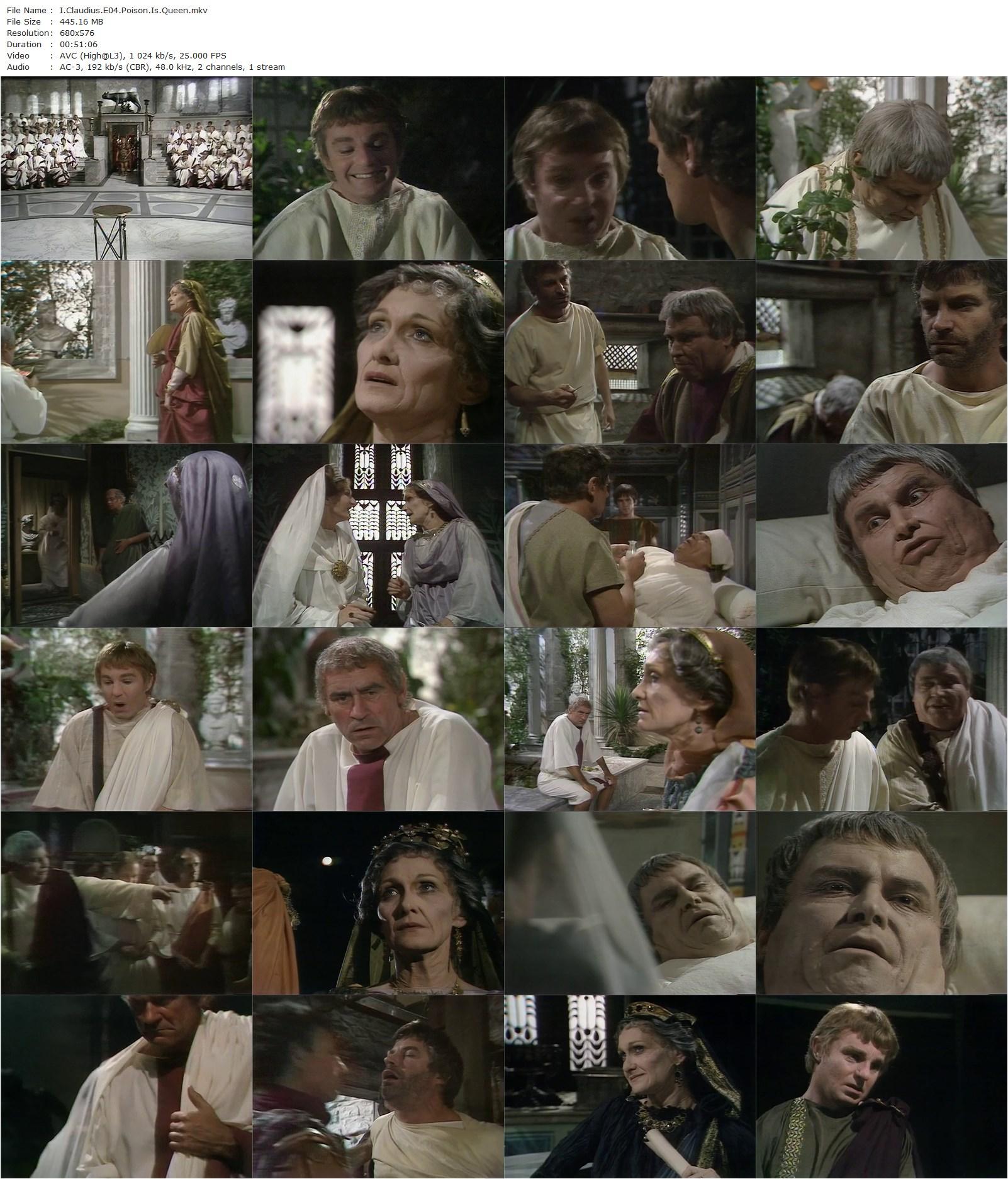 I, Claudius (1976) Herbert Wise, Derek Jacobi, John Hurt, Siân Phillips-poster