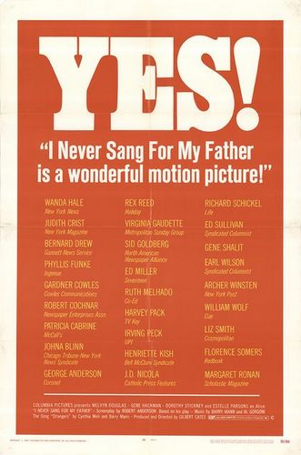 I Never Sang for My Father (1970) Gilbert Cates, Melvyn Douglas, Gene Hackman, Dorothy Stickney