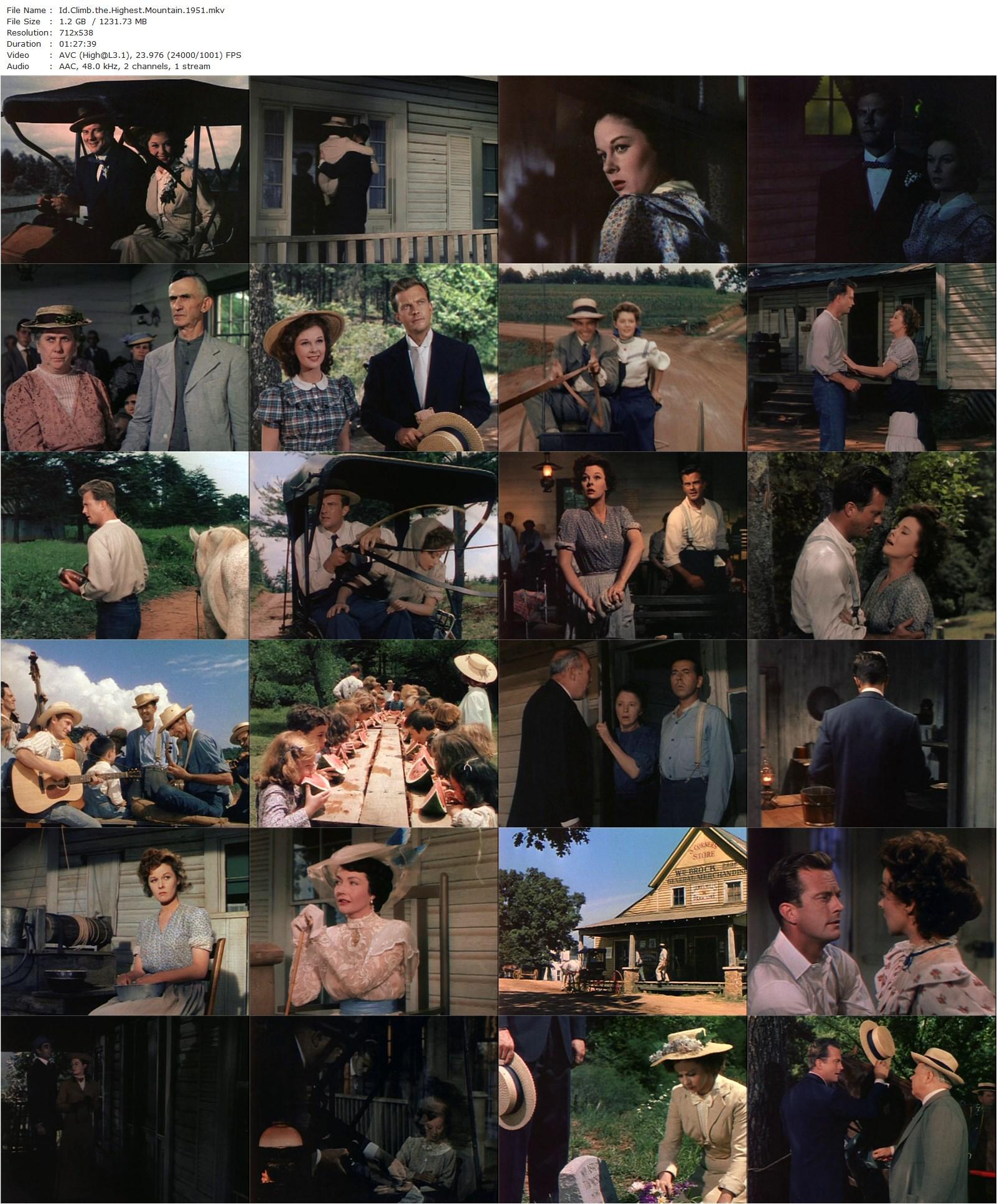 I’d Climb the Highest Mountain (1951) Henry King, Susan Hayward, William Lundigan, Rory Calhoun-poster